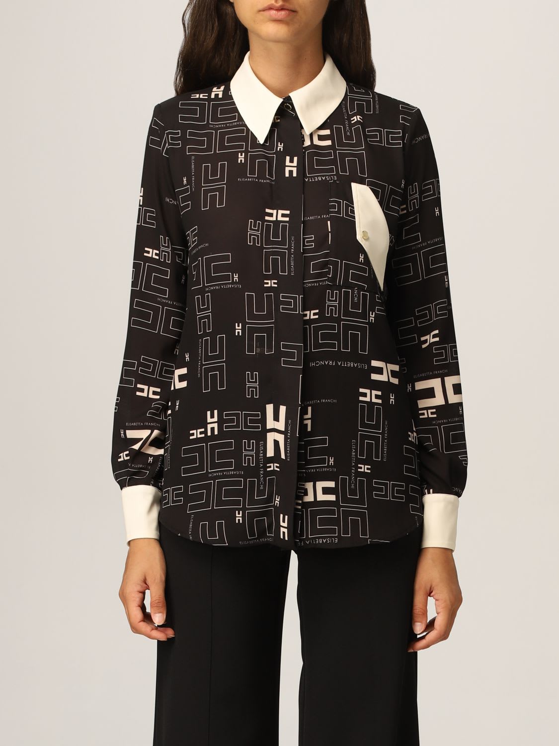 Elisabetta Franchi Shirt Elisabetta Franchi Shirt With All Over Logo