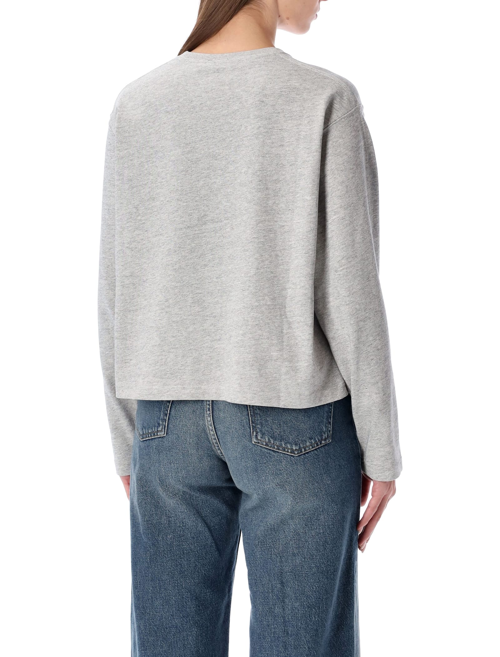 Polo Ralph Lauren Cotton Long Sleeves T-shirt In Gray