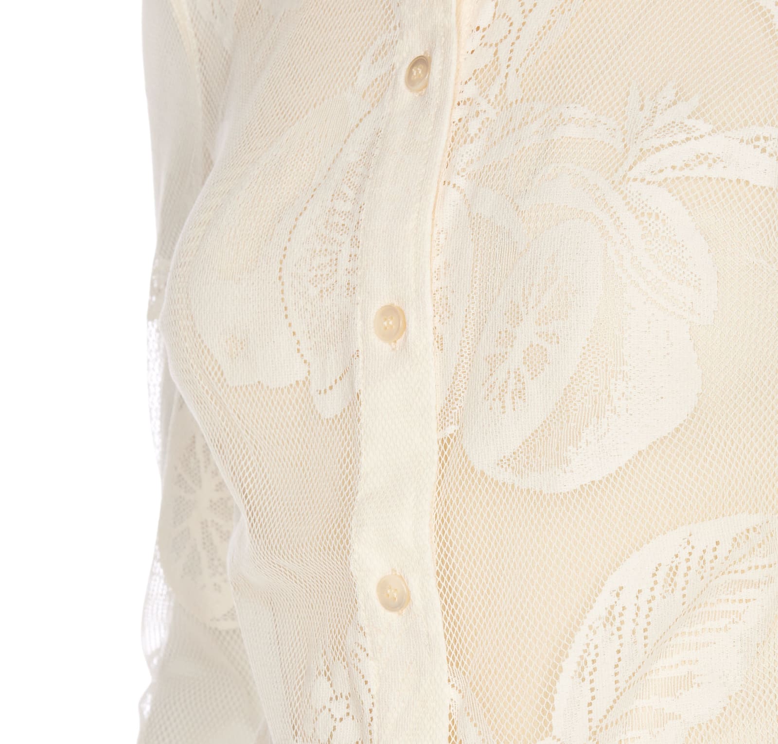 Shop Sportmax Printed Lace Asti Shirt In Neutrals