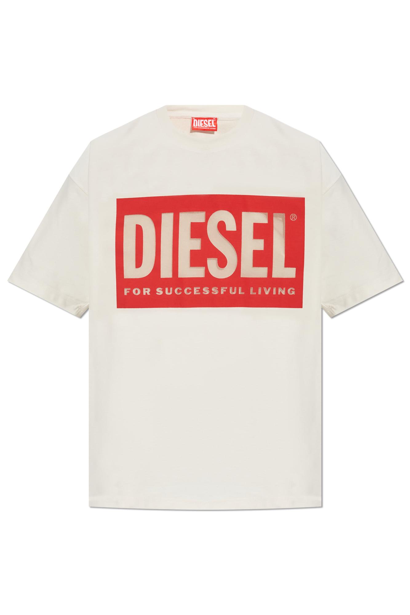 Shop Diesel T-shirt T-boxt-s4 In White