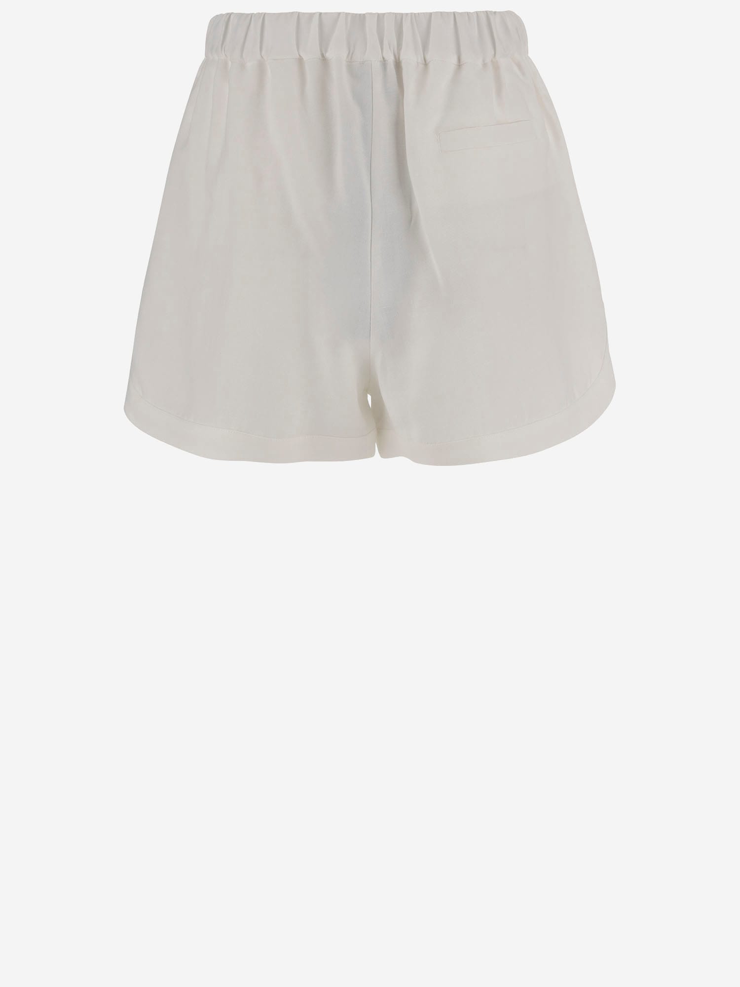 Pinko Linen And Viscose Short Pants In White