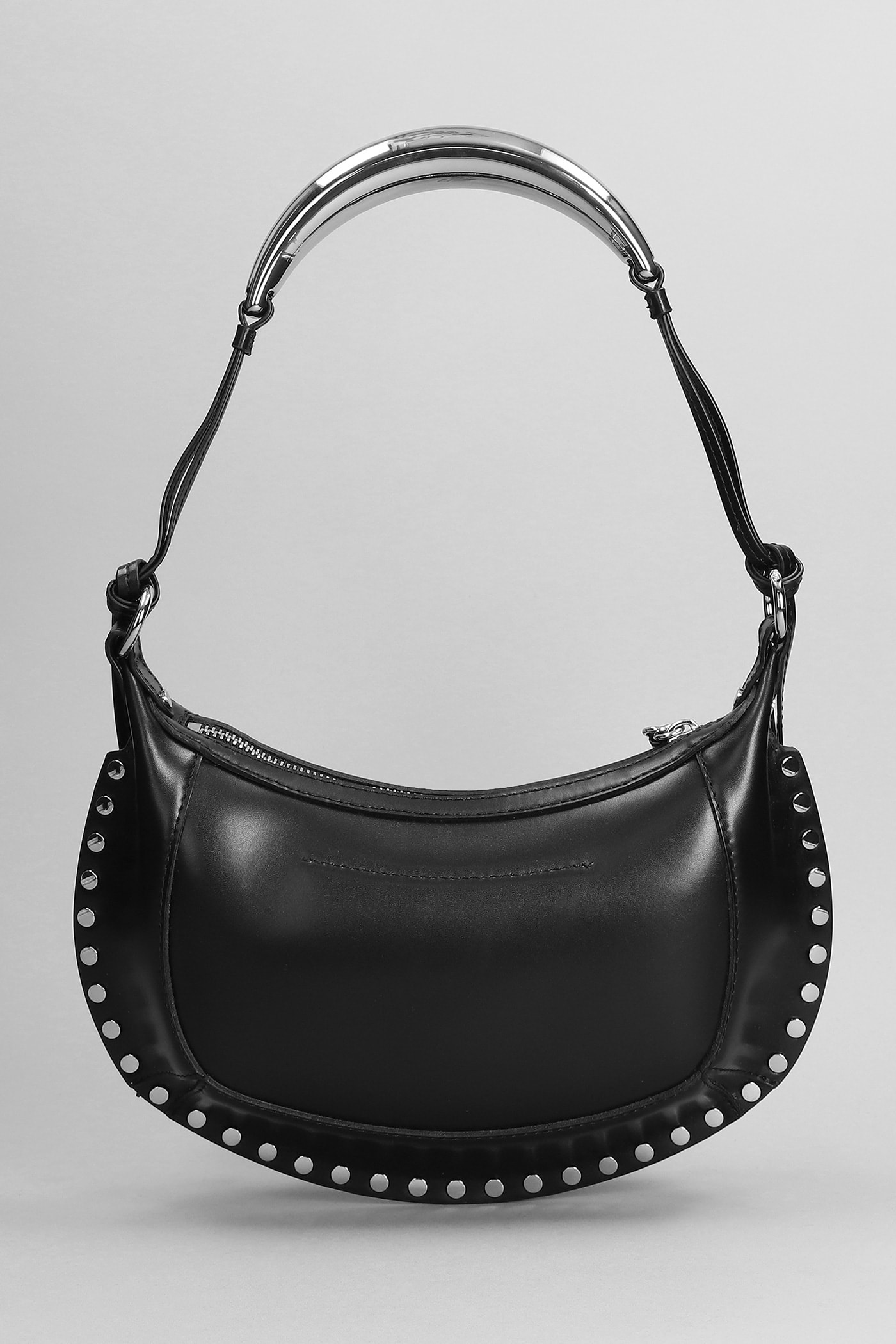 Shop Isabel Marant Oskan Moon Shoulder Bag In Black Leather