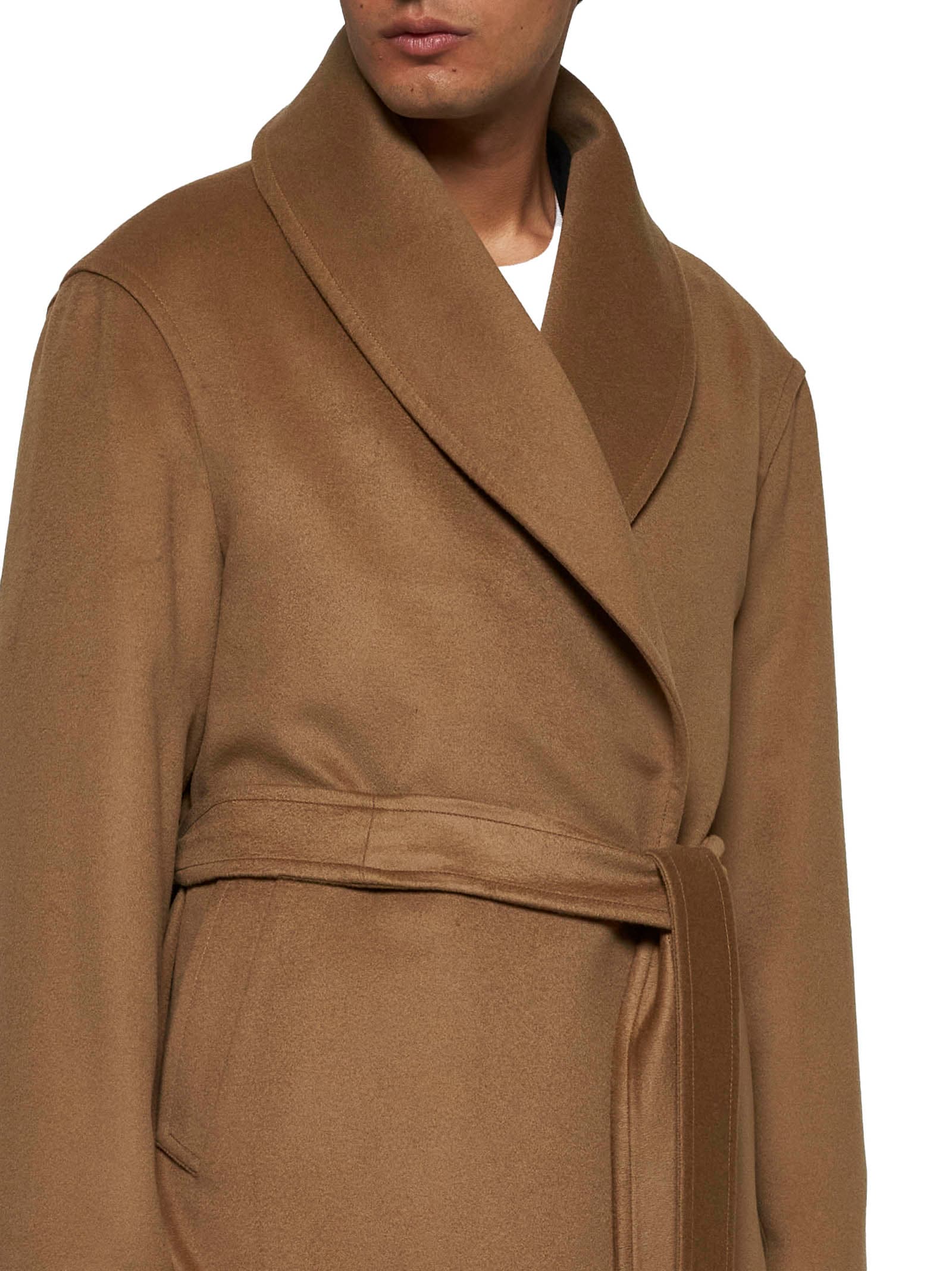 Shop Tagliatore Coat In Beige