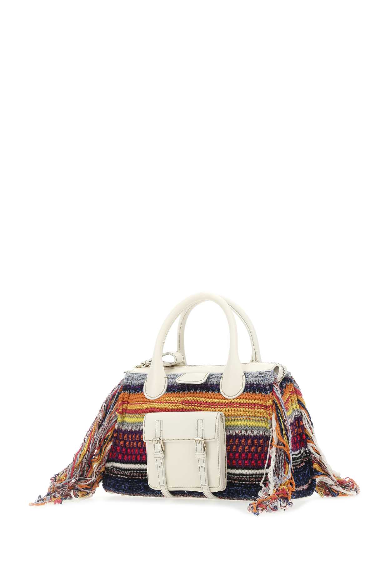 Chloé Multicolor Leather And Cashmere Medium Edith Handbag In 1za