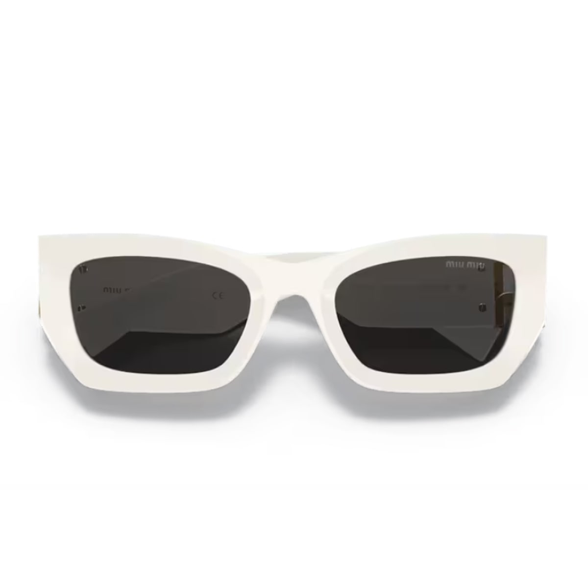 Miu Miu 0mu 09ws 1425s0 Bianco Sunglasses In Neutral