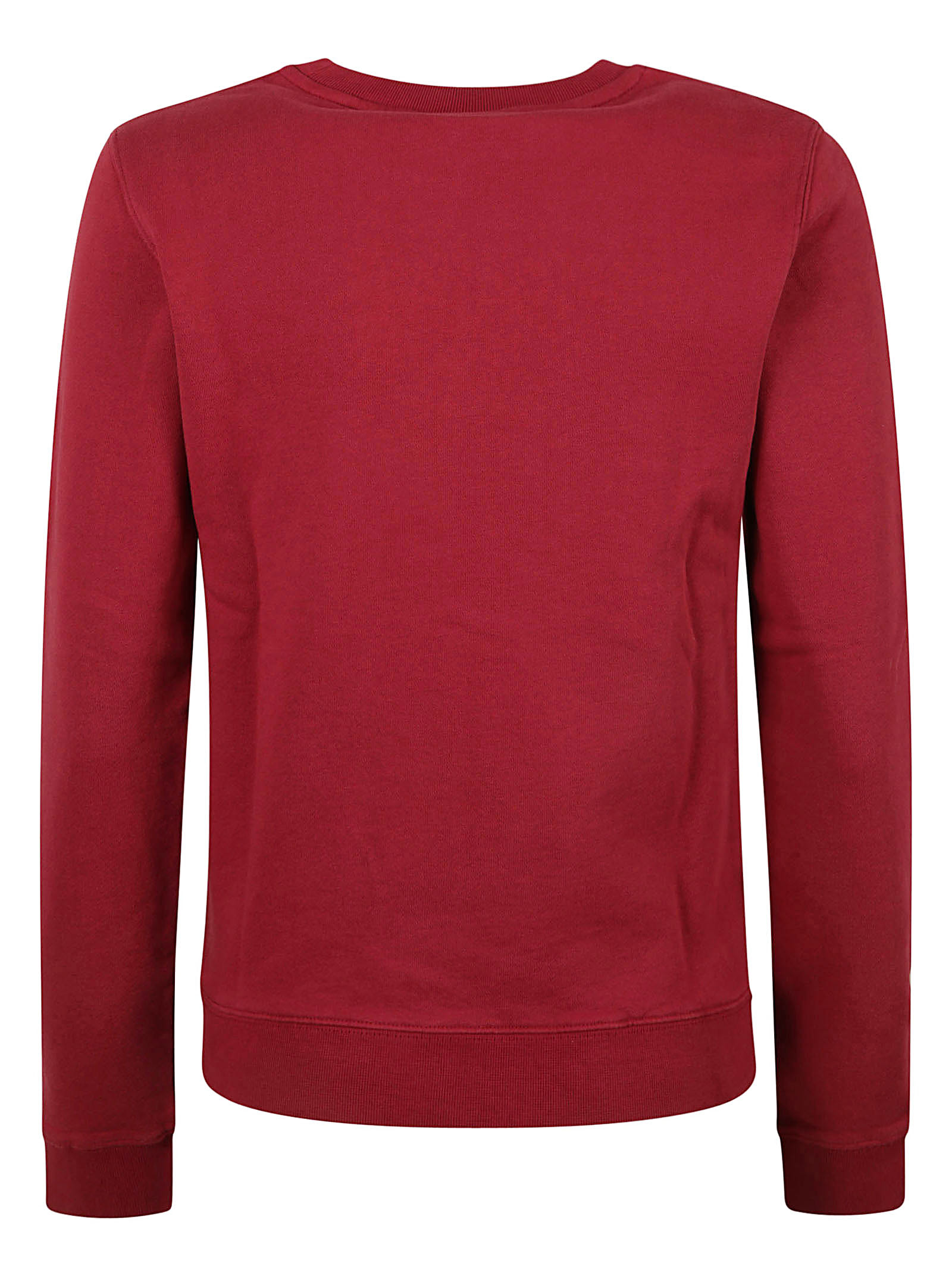 Shop Maison Kitsuné Fox Head Patch Sweatshirt In Brick Red