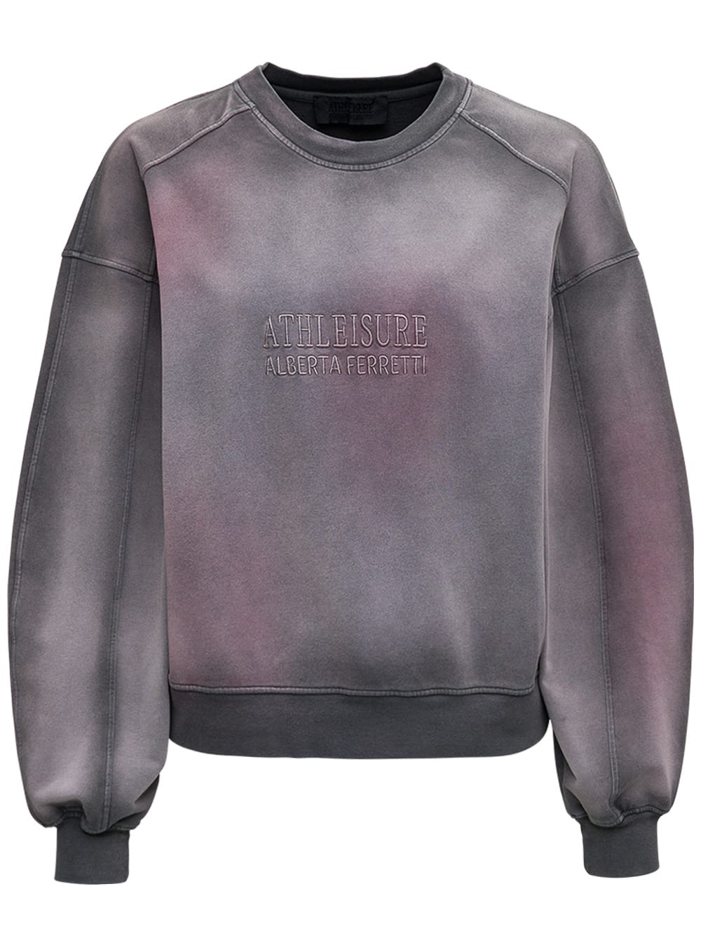 Alberta Ferretti Grey Cotton Jersey Sweatshirt