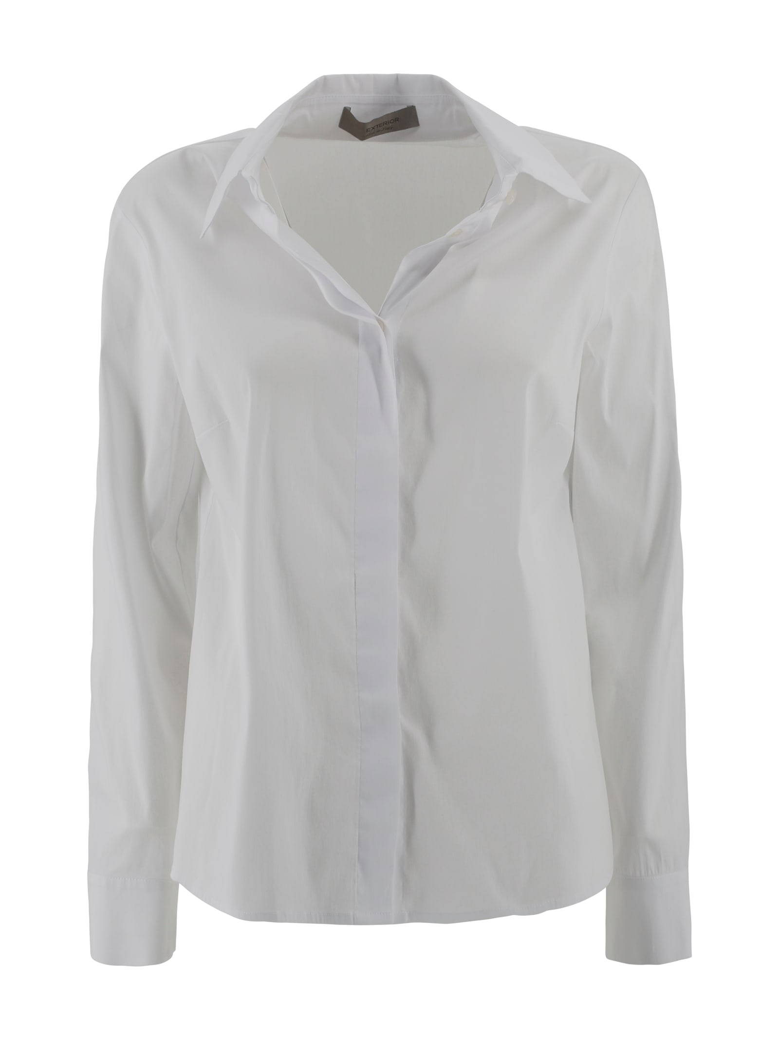 D Exterior Cotton Shirt In Neutral