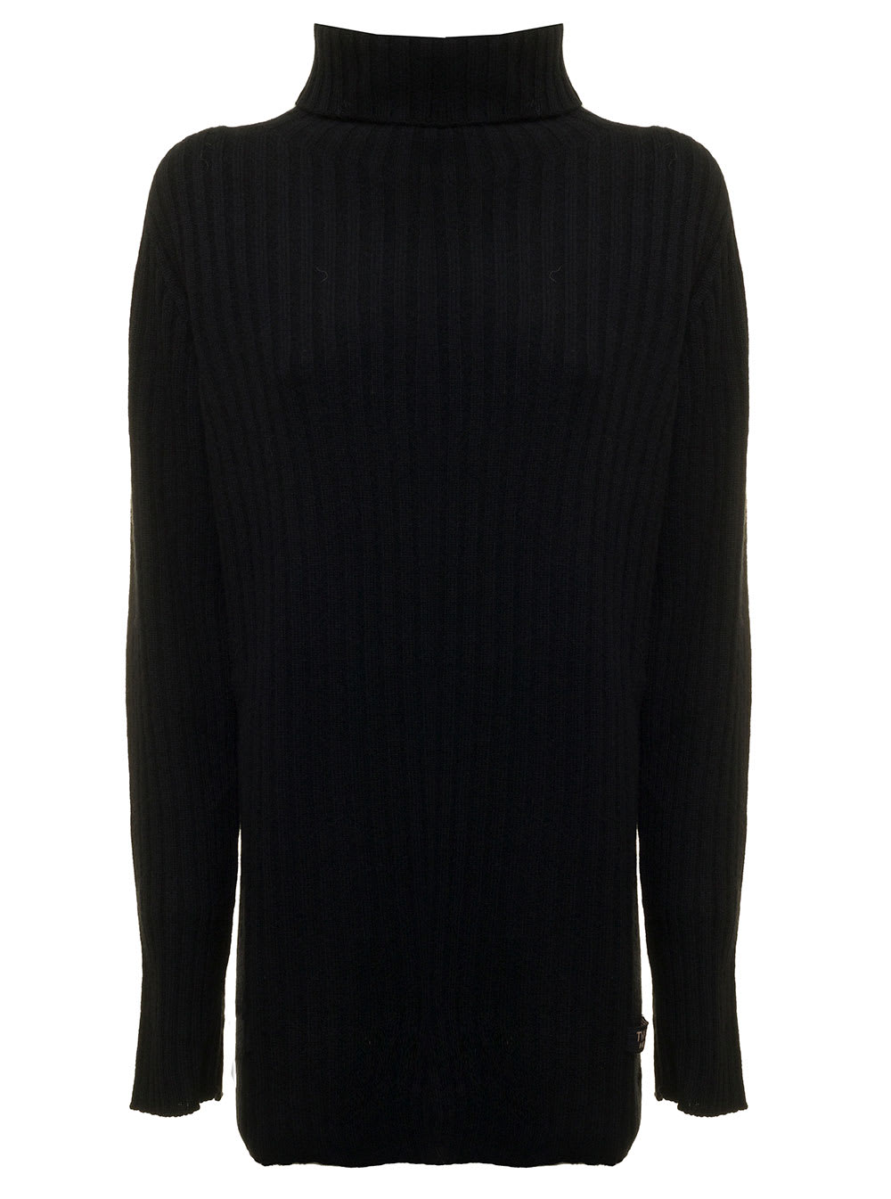 TwinSet Black Oversize Wool And Cashmere Sweater Twin Set Woman