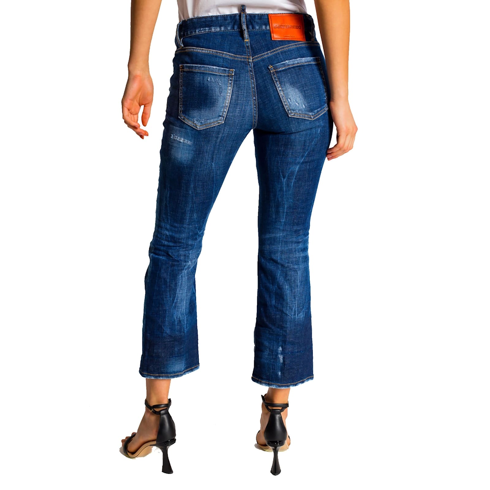 Shop Dsquared2 Cotton Denim Jeans In Blue