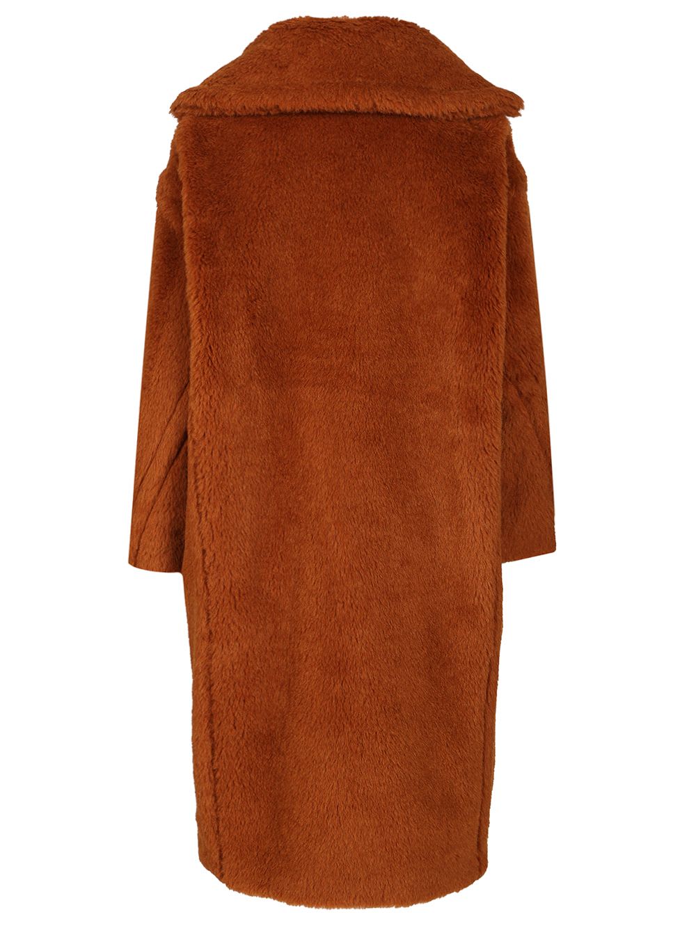 Max Mara Teddy Bear Icon Longline Faux Fur Coat In Brown