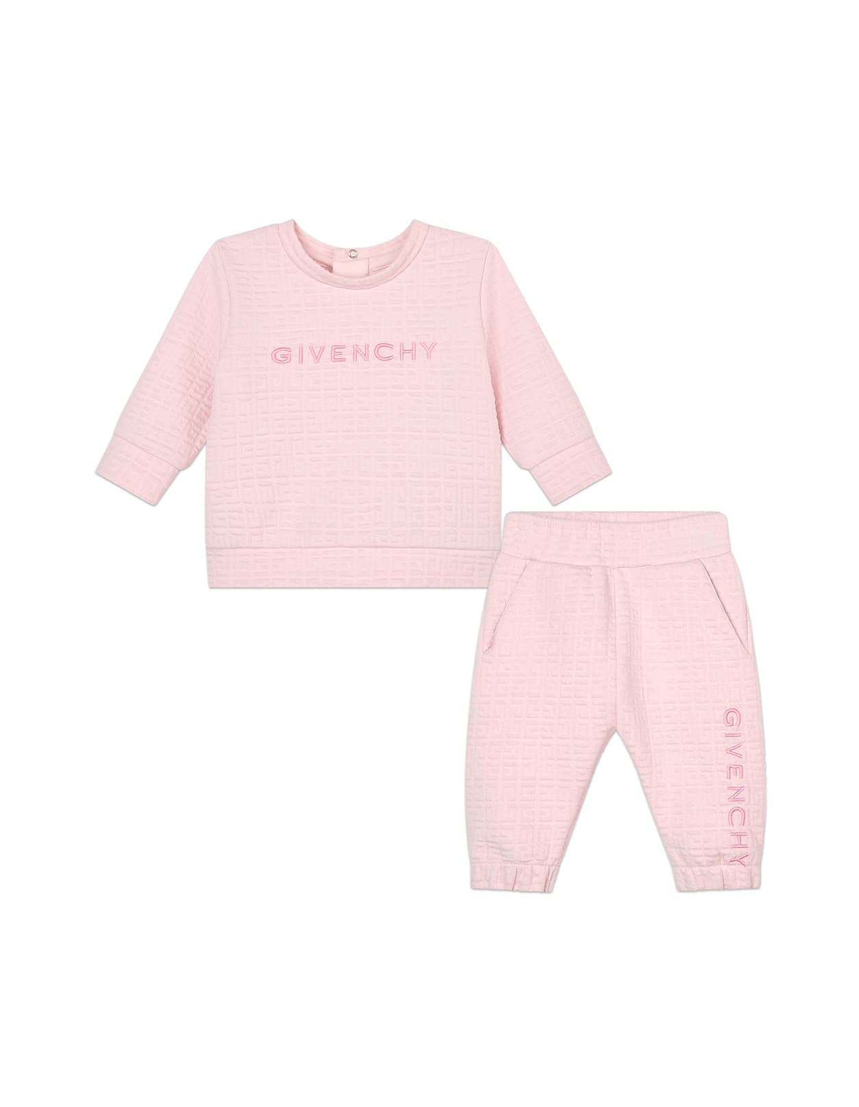 Givenchy Babies' 4g Jacquard Set In Pink In Rosa