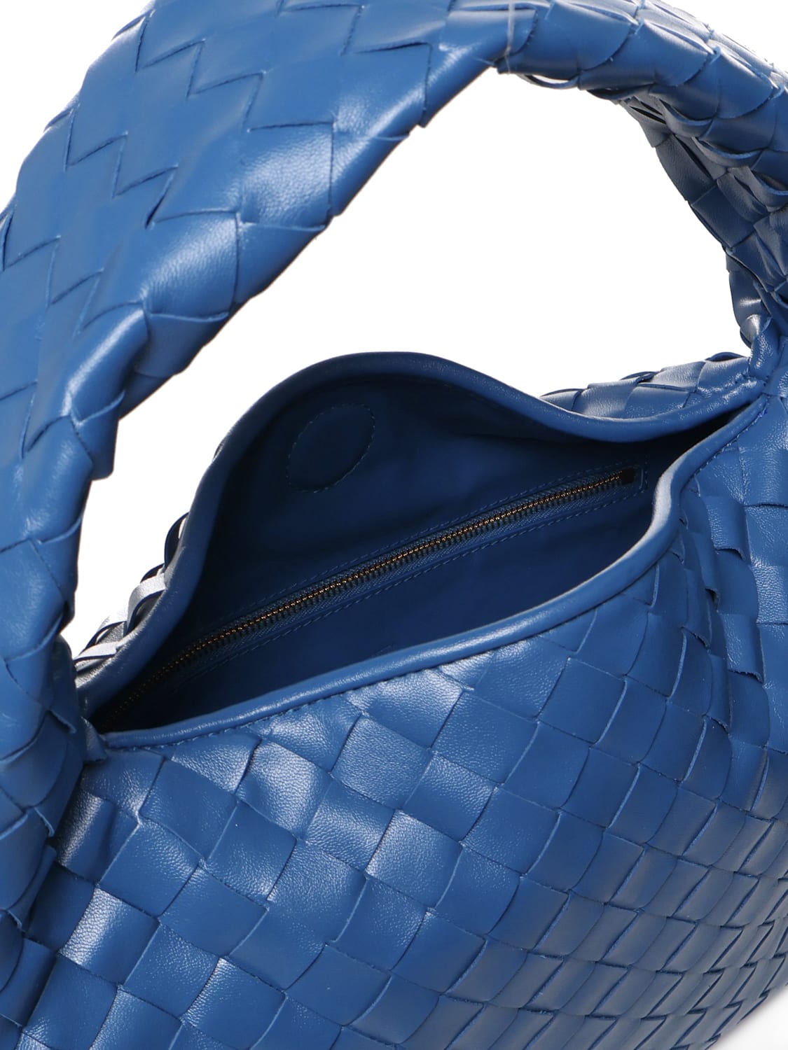 Shop Bottega Veneta Small Hop Bag In Deep Pacific