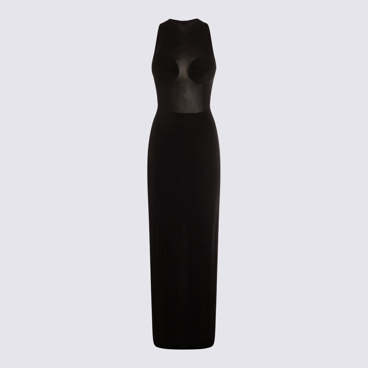 Shop Jean Paul Gaultier Black Viscose Maxi Dress