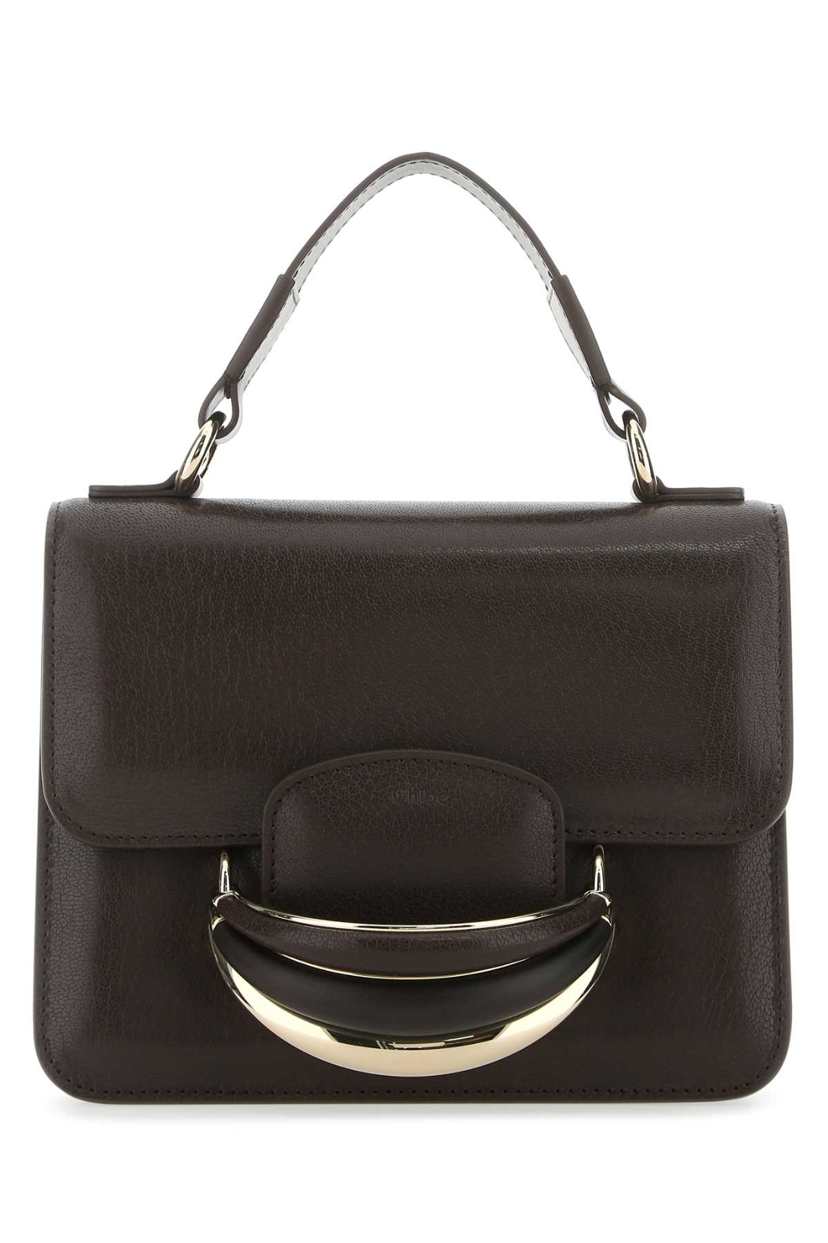 Chloé Dark Brown Leather Small Kattie Handbag
