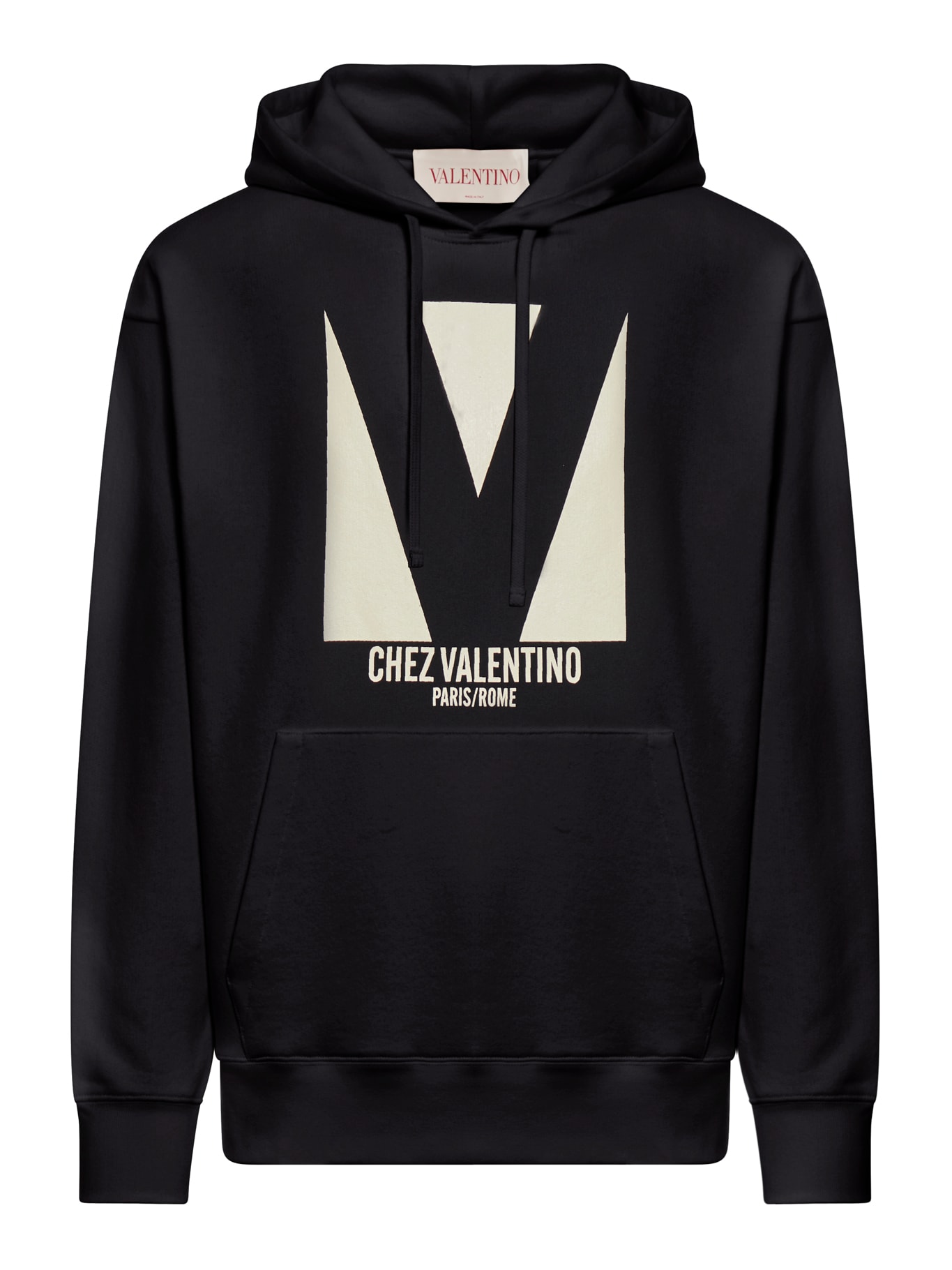 Cotton Hoodie With Chez Valentino Print