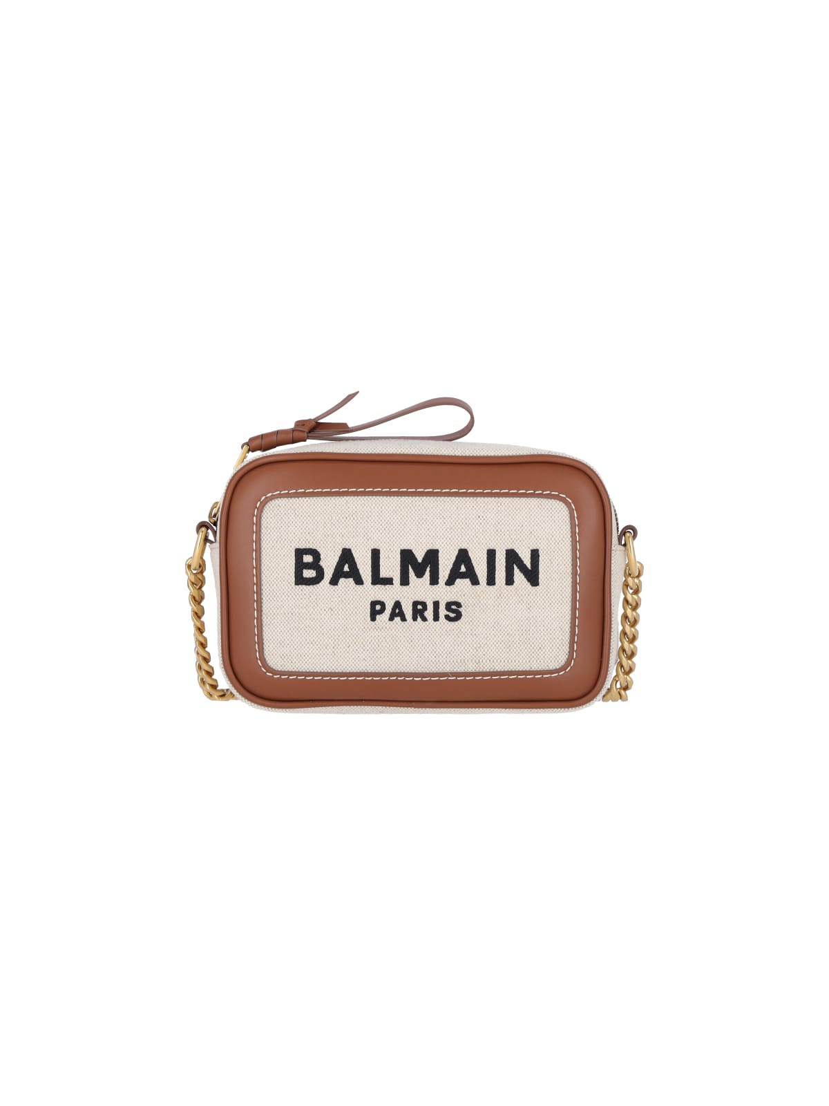 Shop Balmain B-army Small Crossbody Bag In Beige