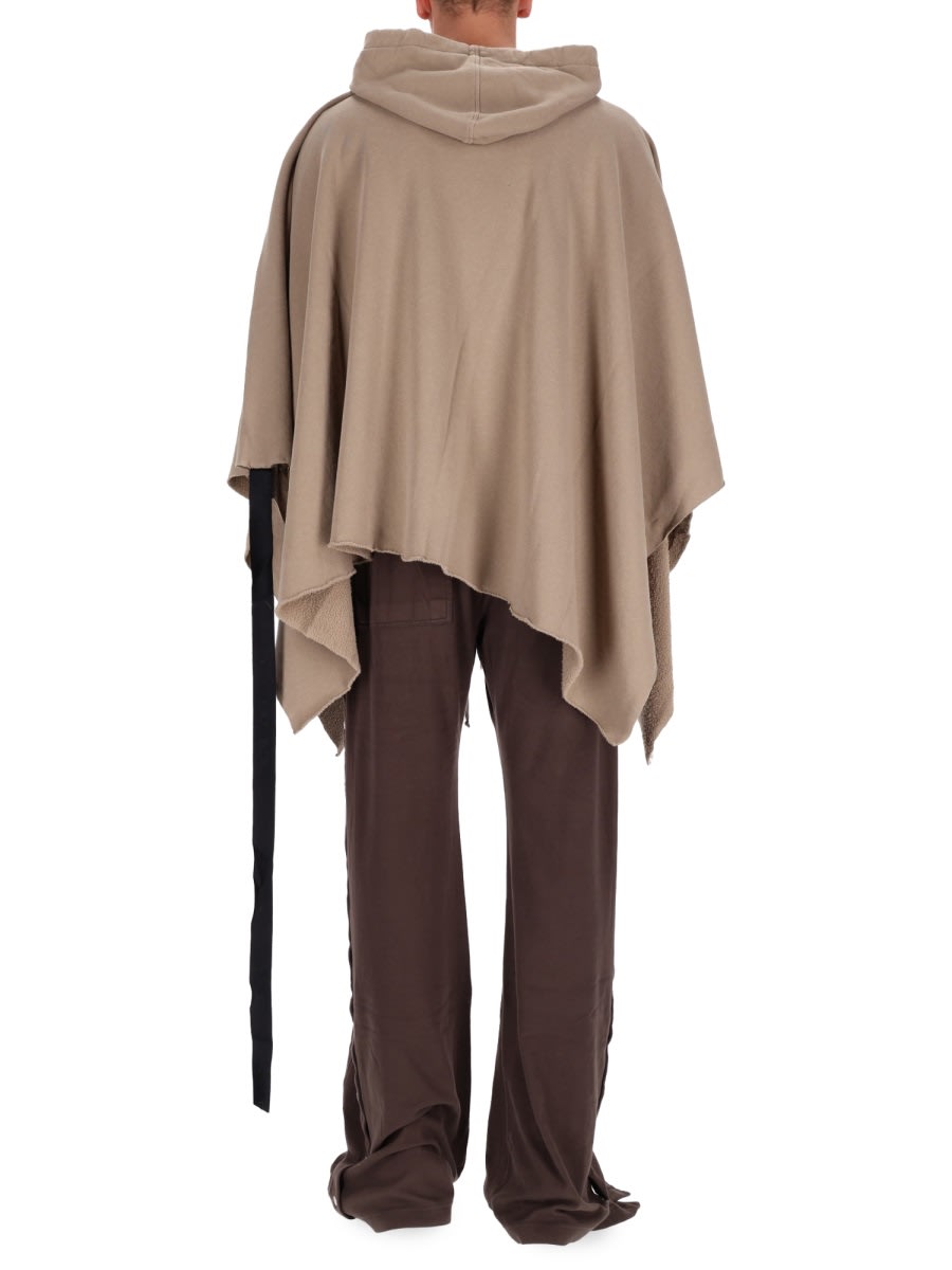 Drkshdw Balenciaga Wrap Coat In Black Wool In Animal Print