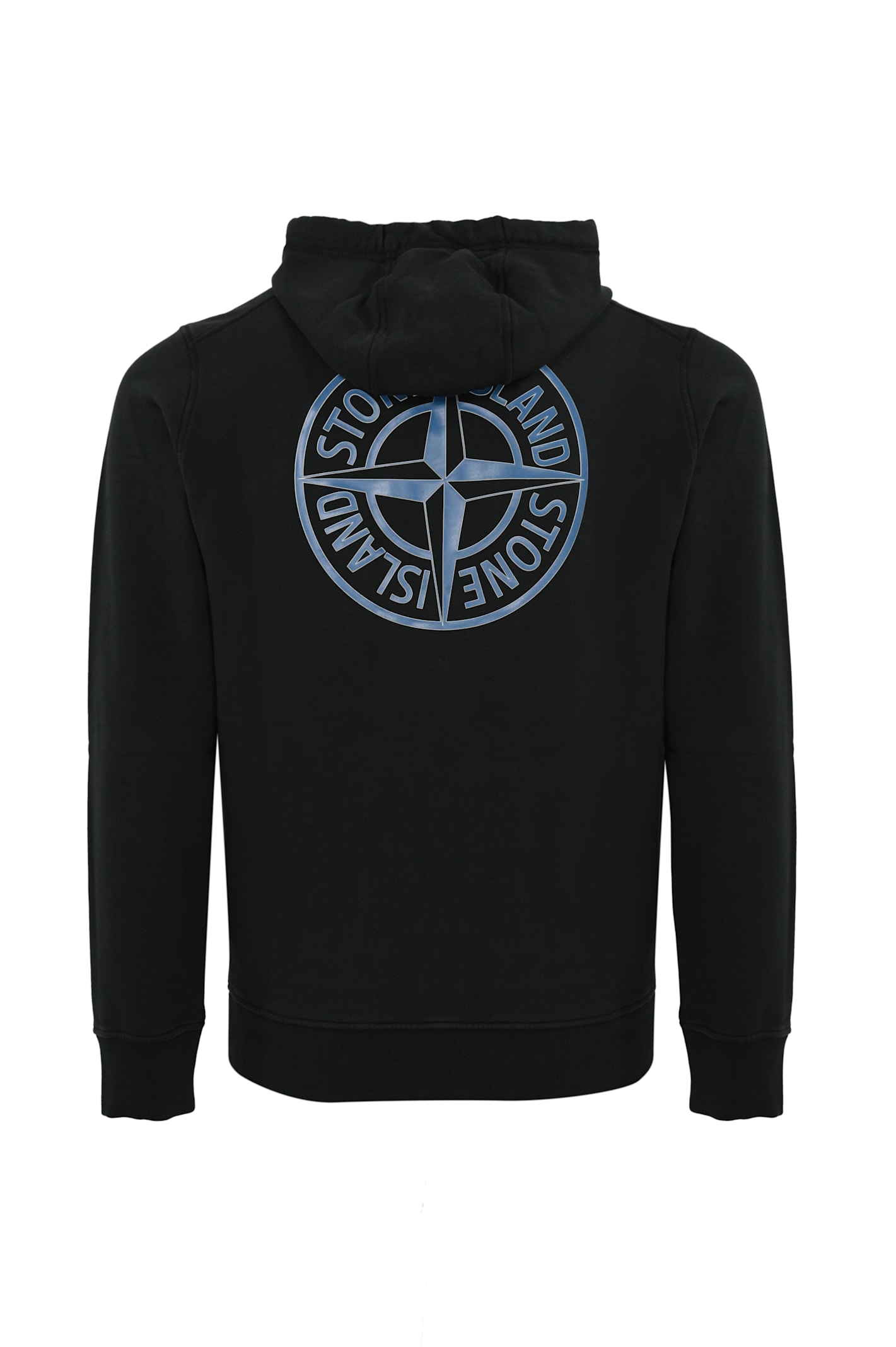 Shop Stone Island Hoodie 66283 In Black