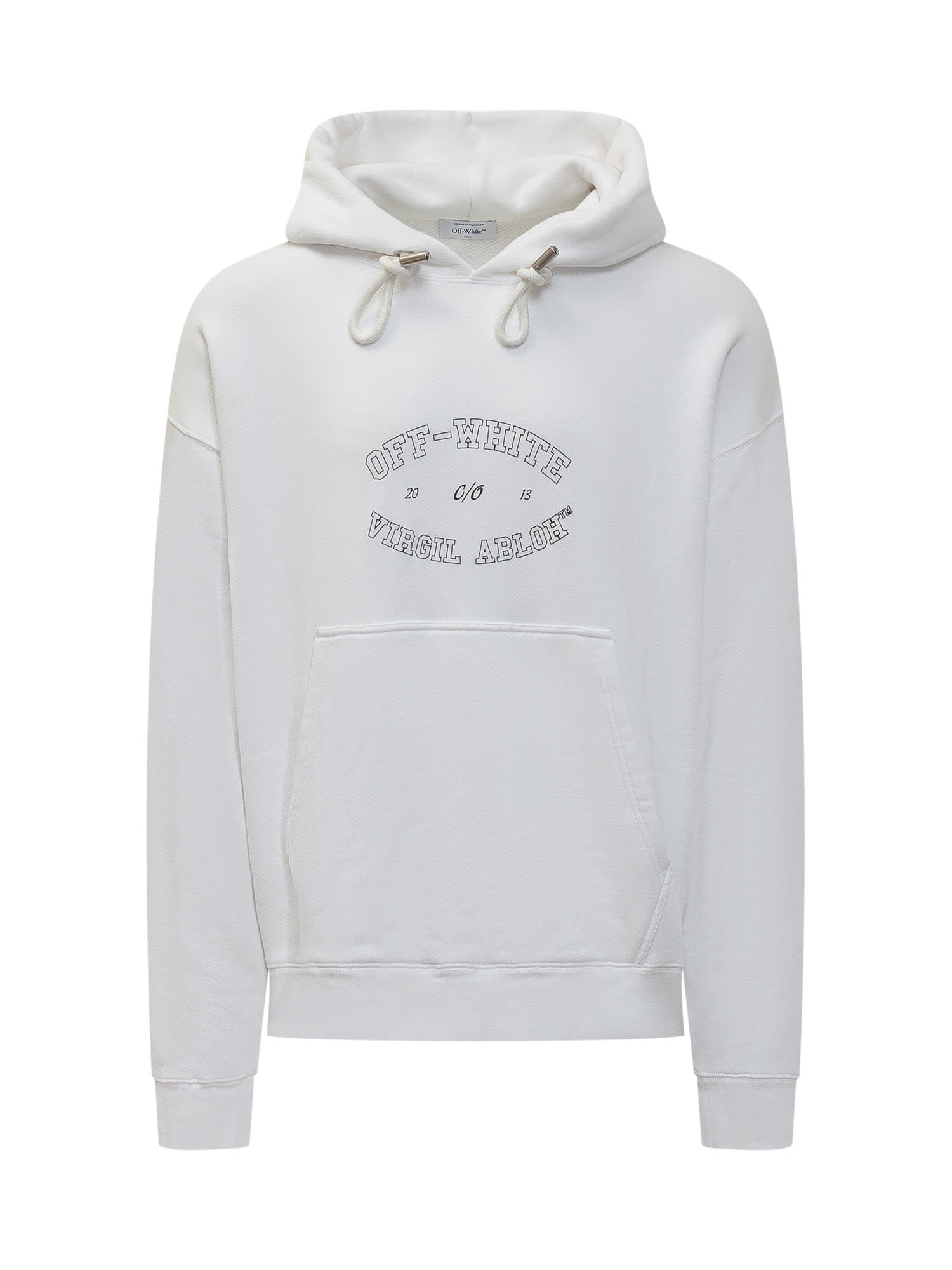 Shop Off-white Hoodie With Logo In White-black