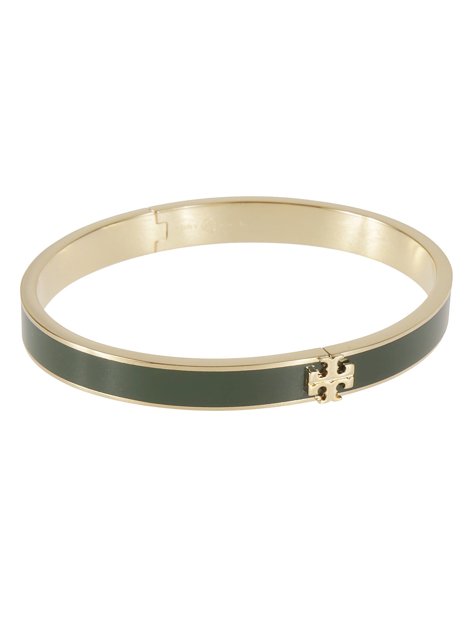 Click to view more detailed imagery on our partner's website Tory Burch Kira Enamel 7mm Bracelet In Tory Gold/pine Tree
