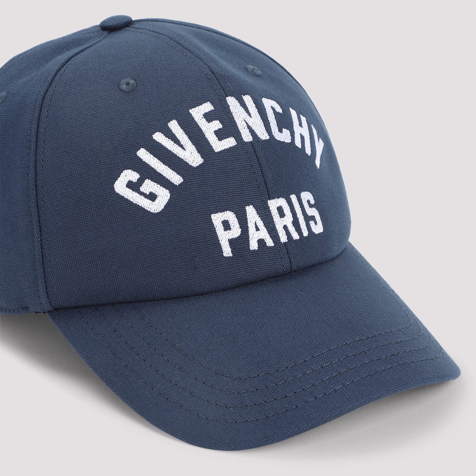 Givenchy Round Visor Cap With Prominent Logo In Blue