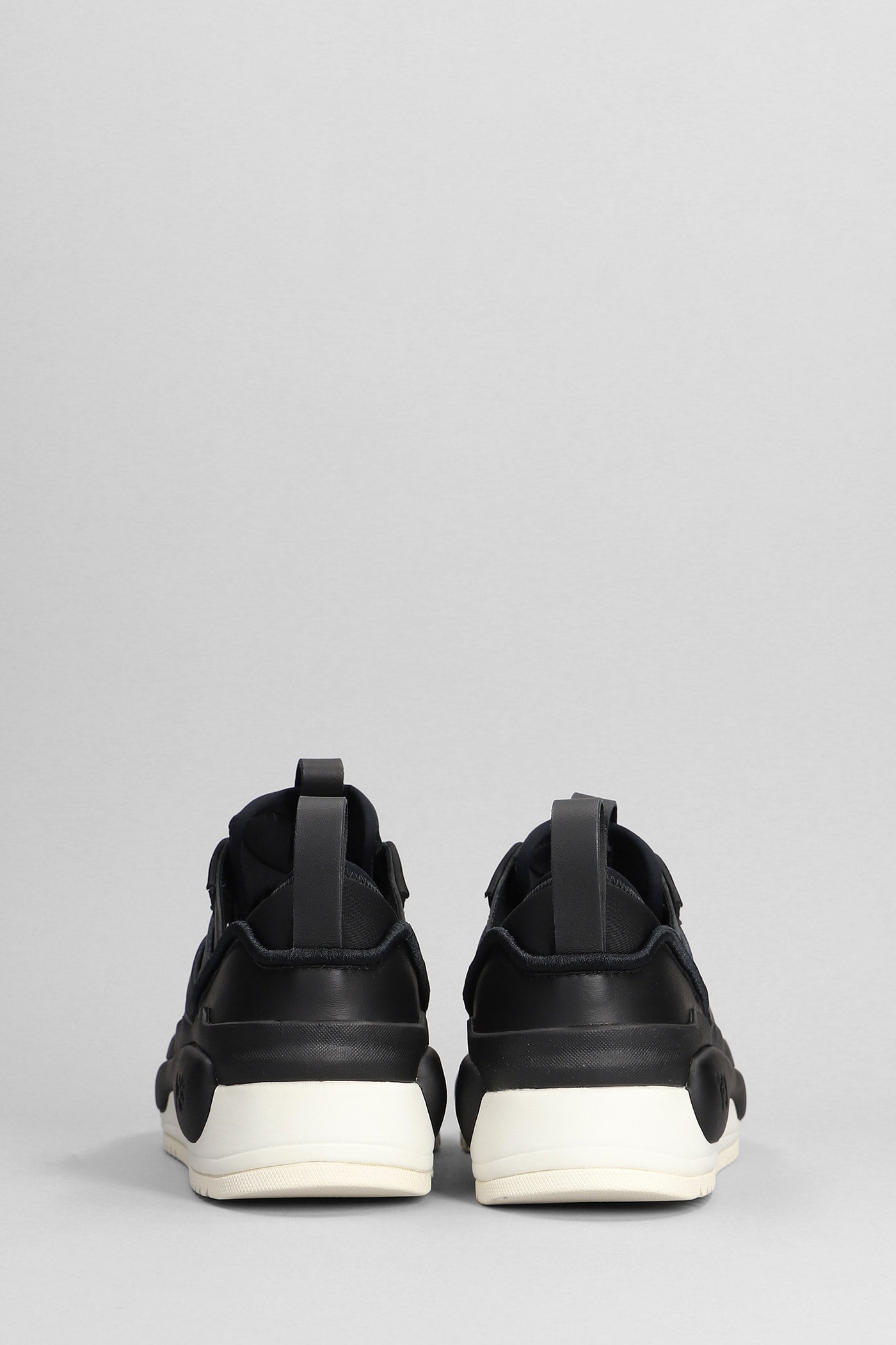 Shop Y-3 Rivalry Sneakers In Black Leather