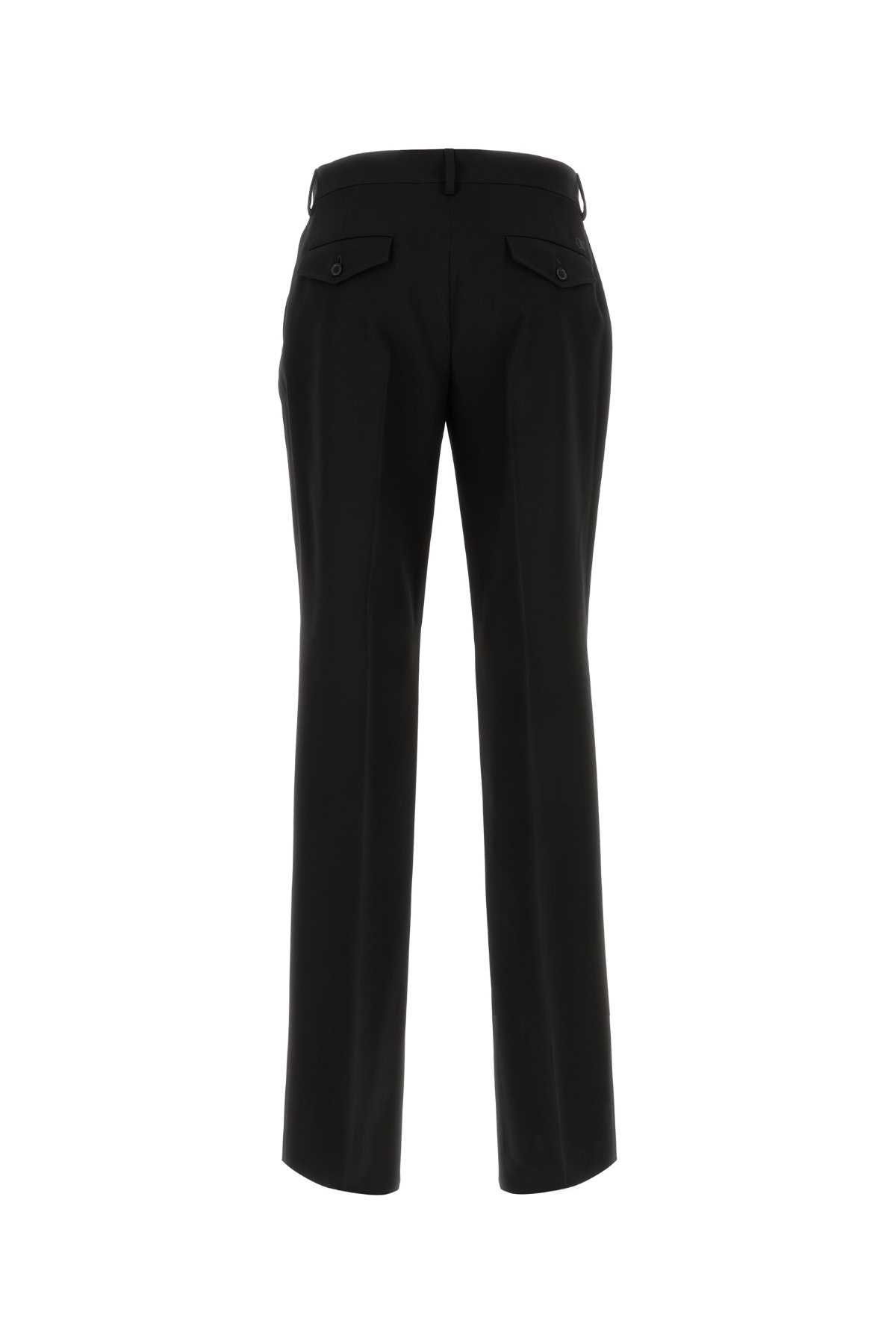 Shop Off-white Black Wool Pant In 1010