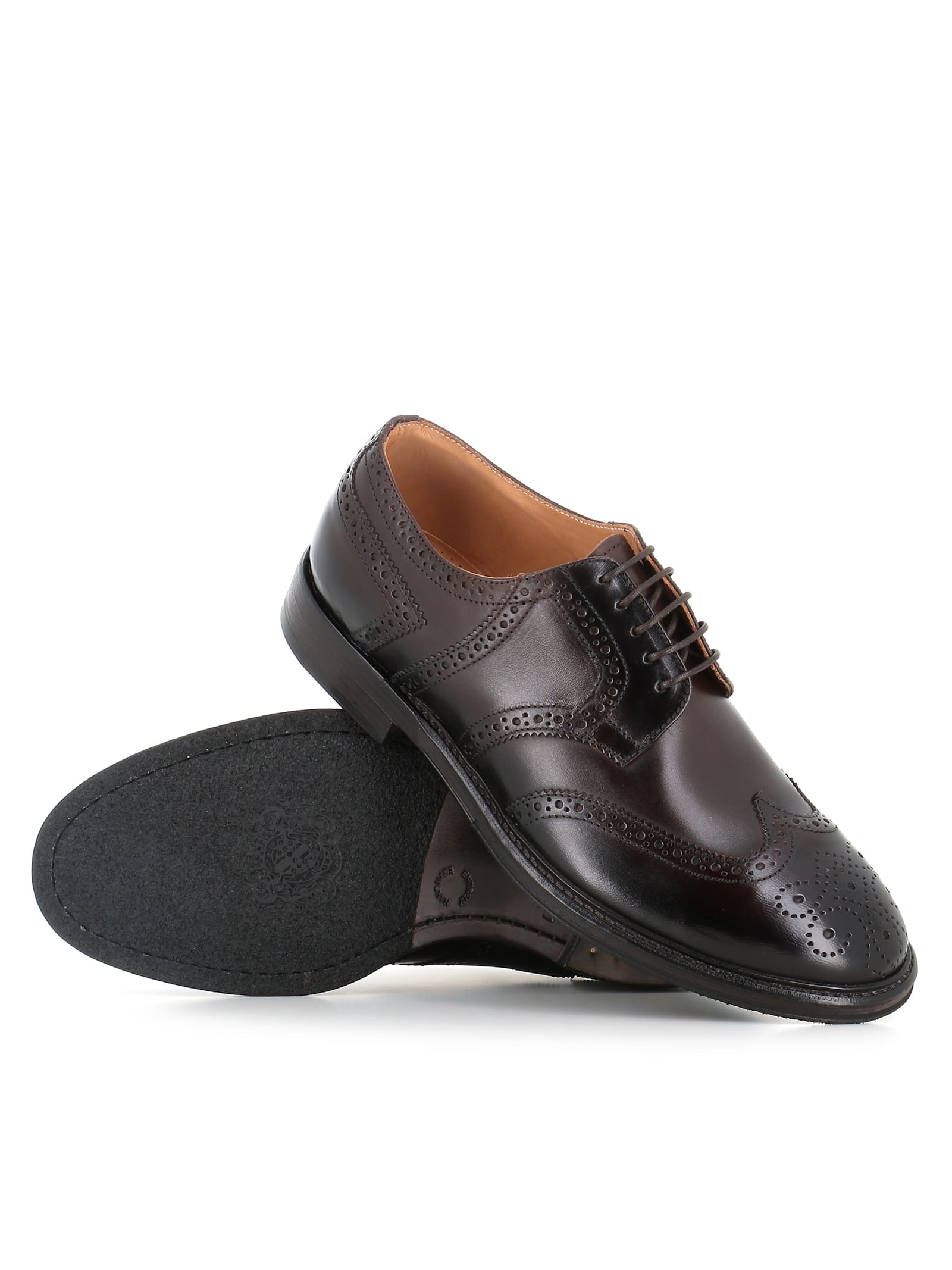 Alberto Fasciani Ivan Dovetail 91017 Brogue Derby Shoes In Brown