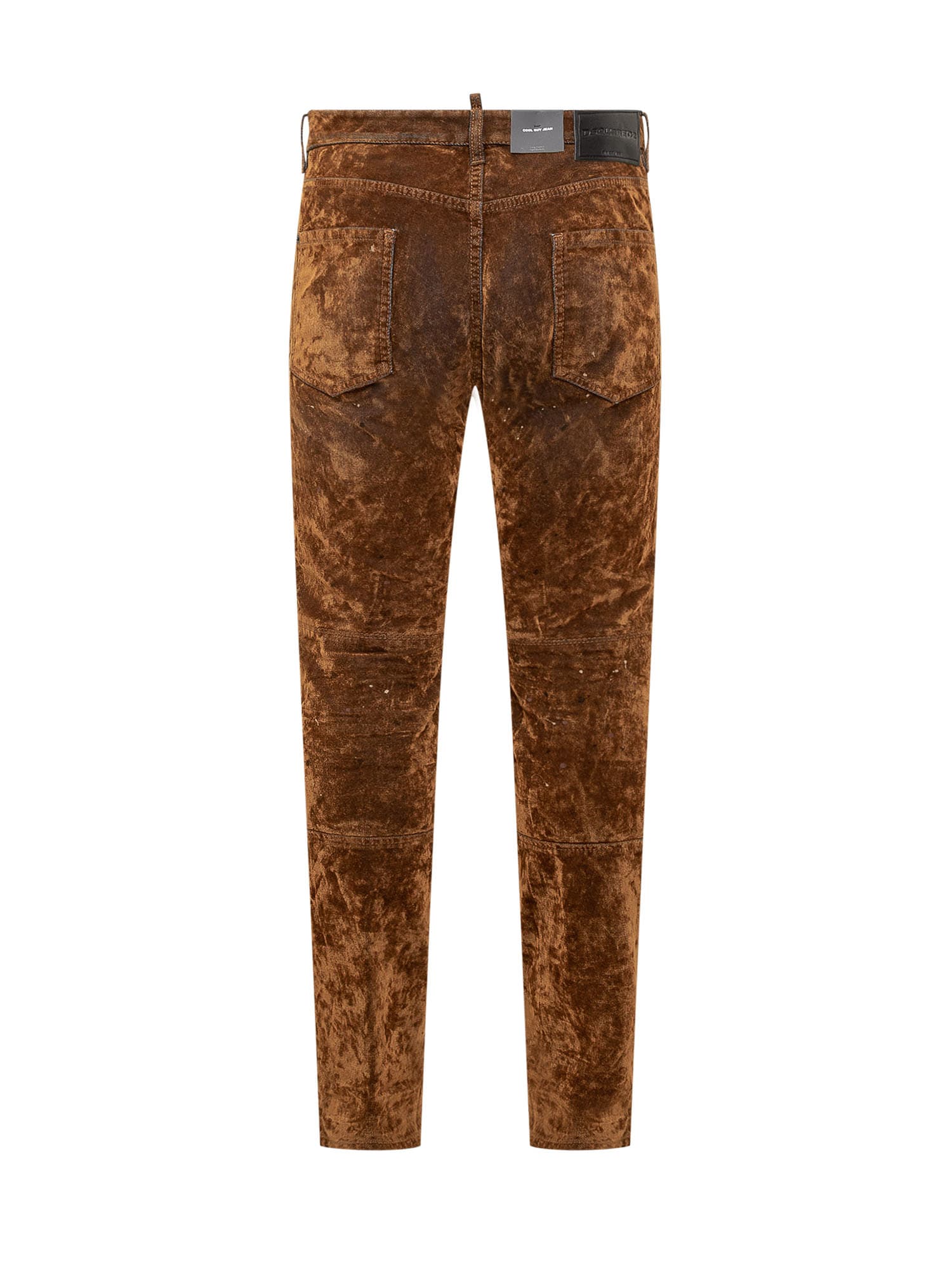 Shop Dsquared2 Velvet Trousers In Cognac