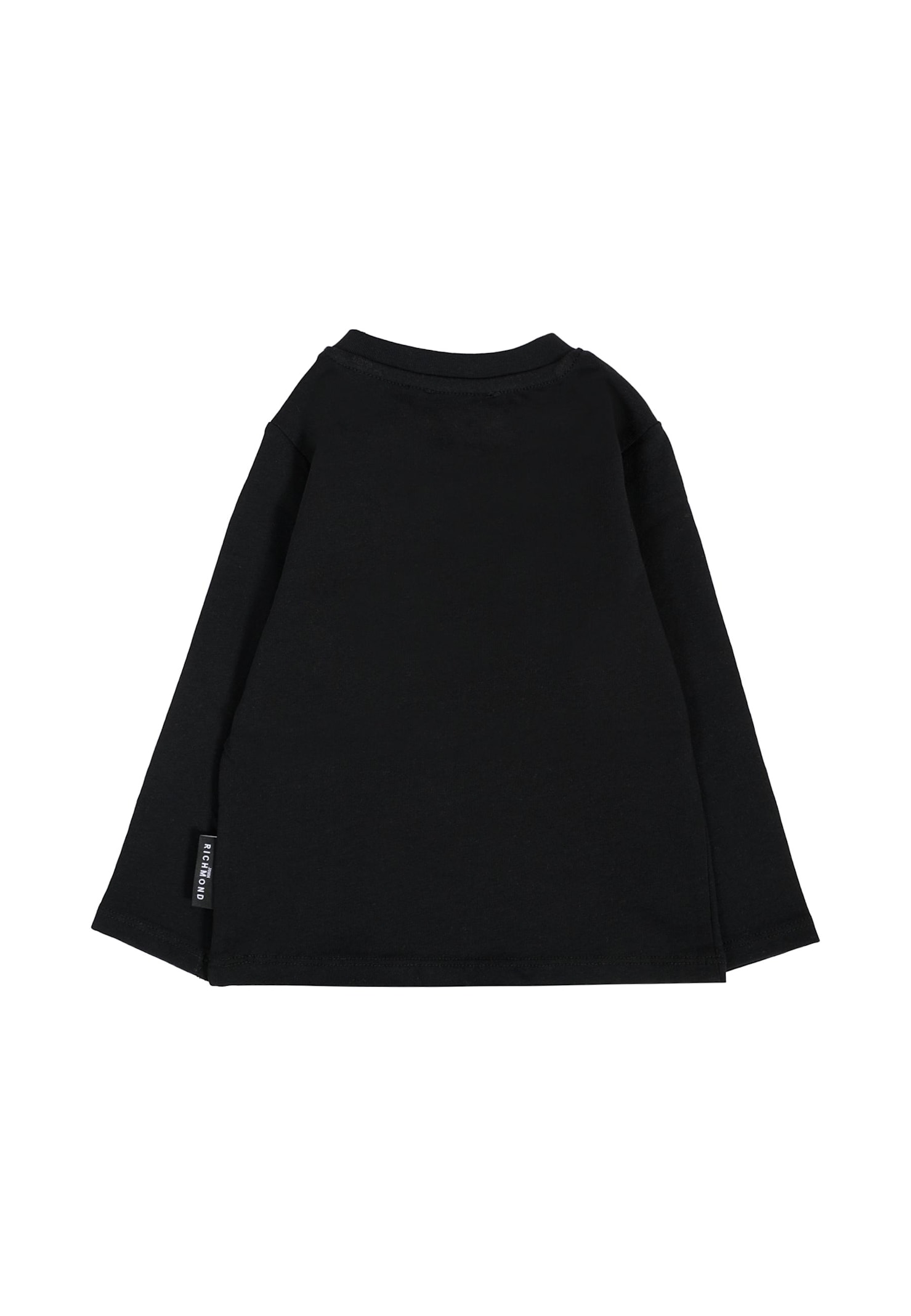 Richmond Black T-shirt For Babykids With Logo In Black