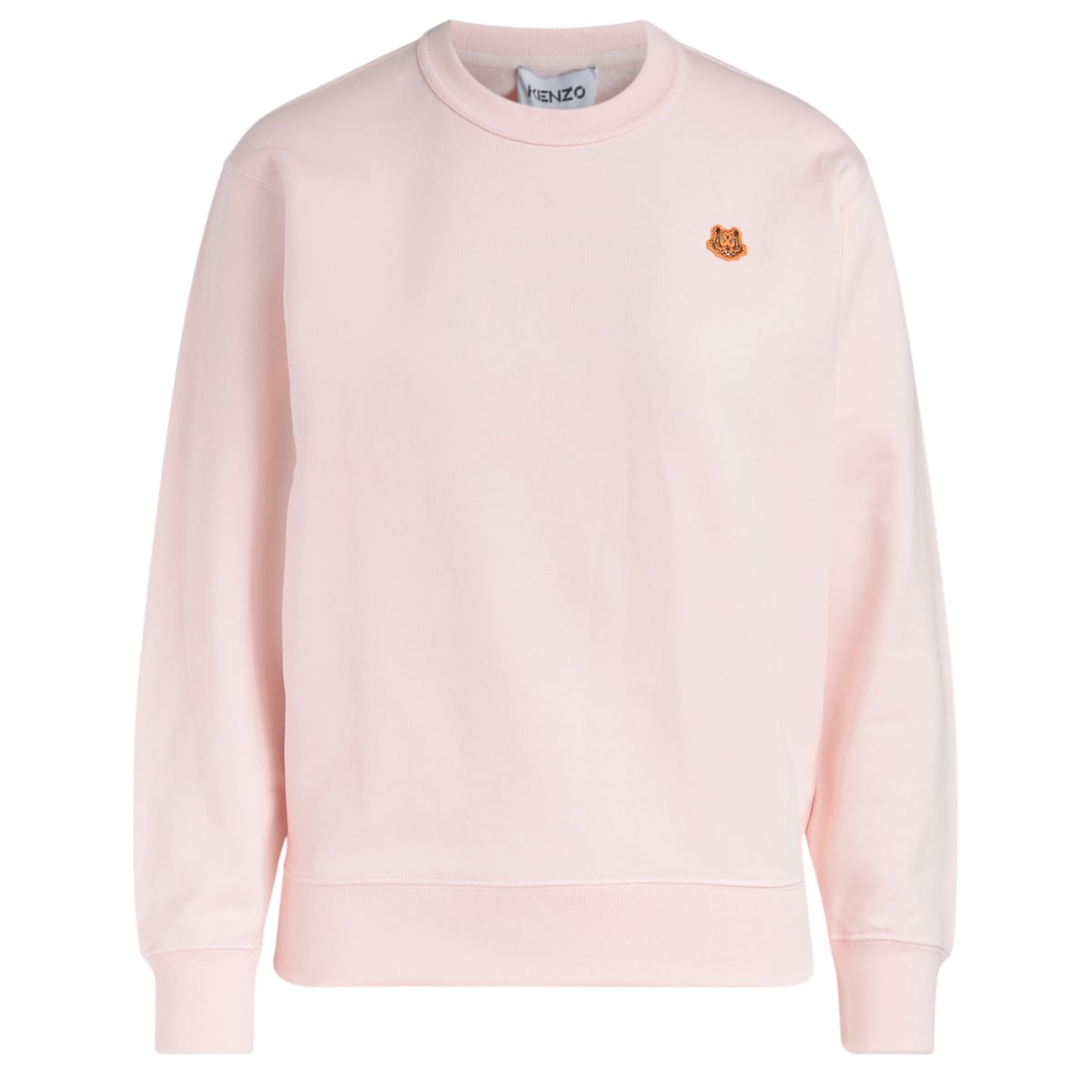 Pink Kenzo Sweatshirt With Tiger Crest Logo