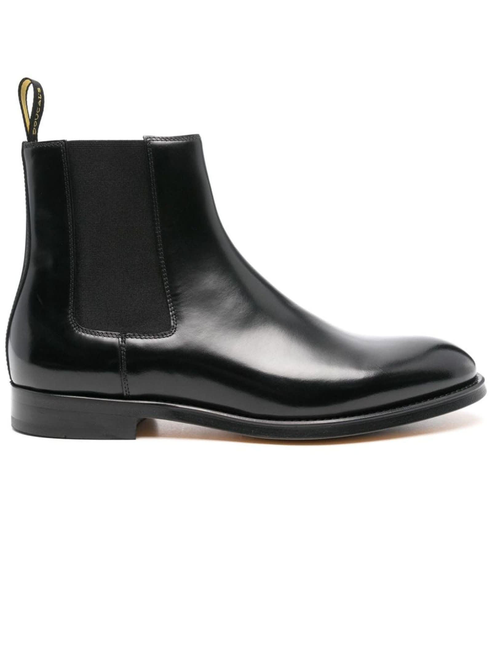 Black Calf Leather Boots