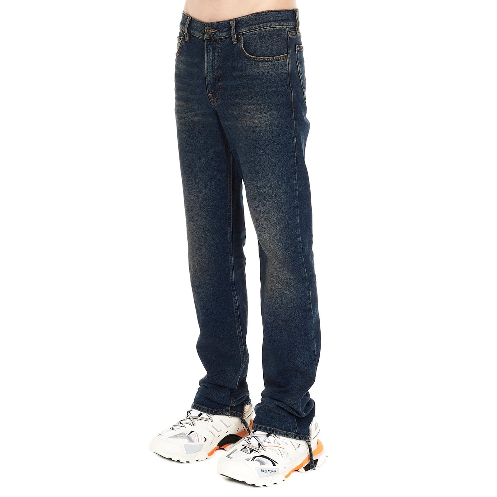 Shop Balenciaga Straight-leg Jeans In Blue