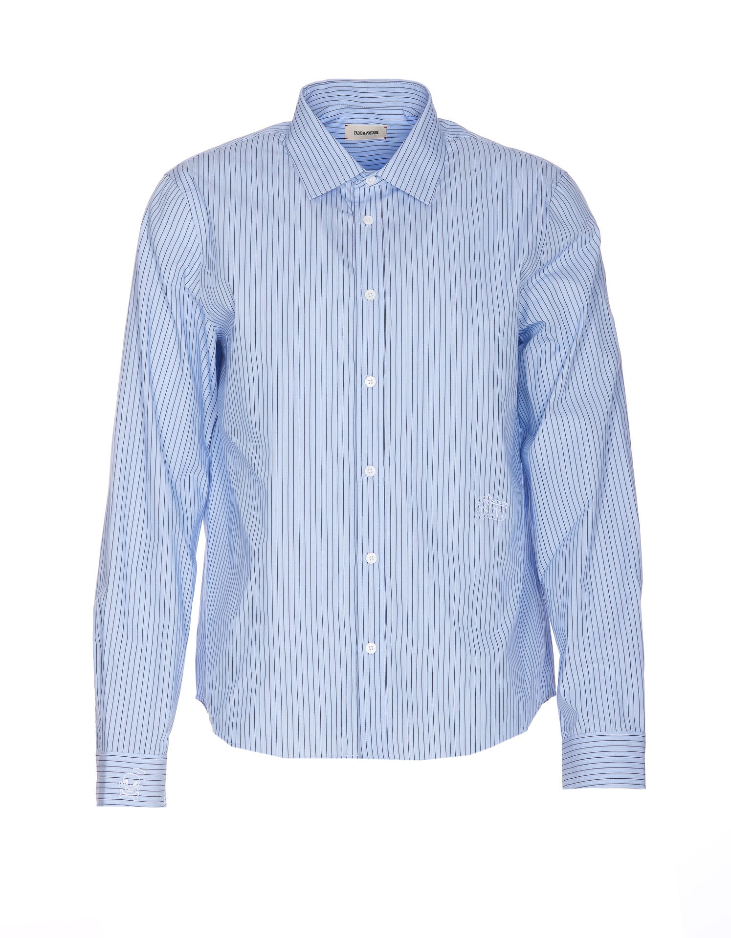 Shop Zadig &amp; Voltaire Stan Striped Shirt In Blue