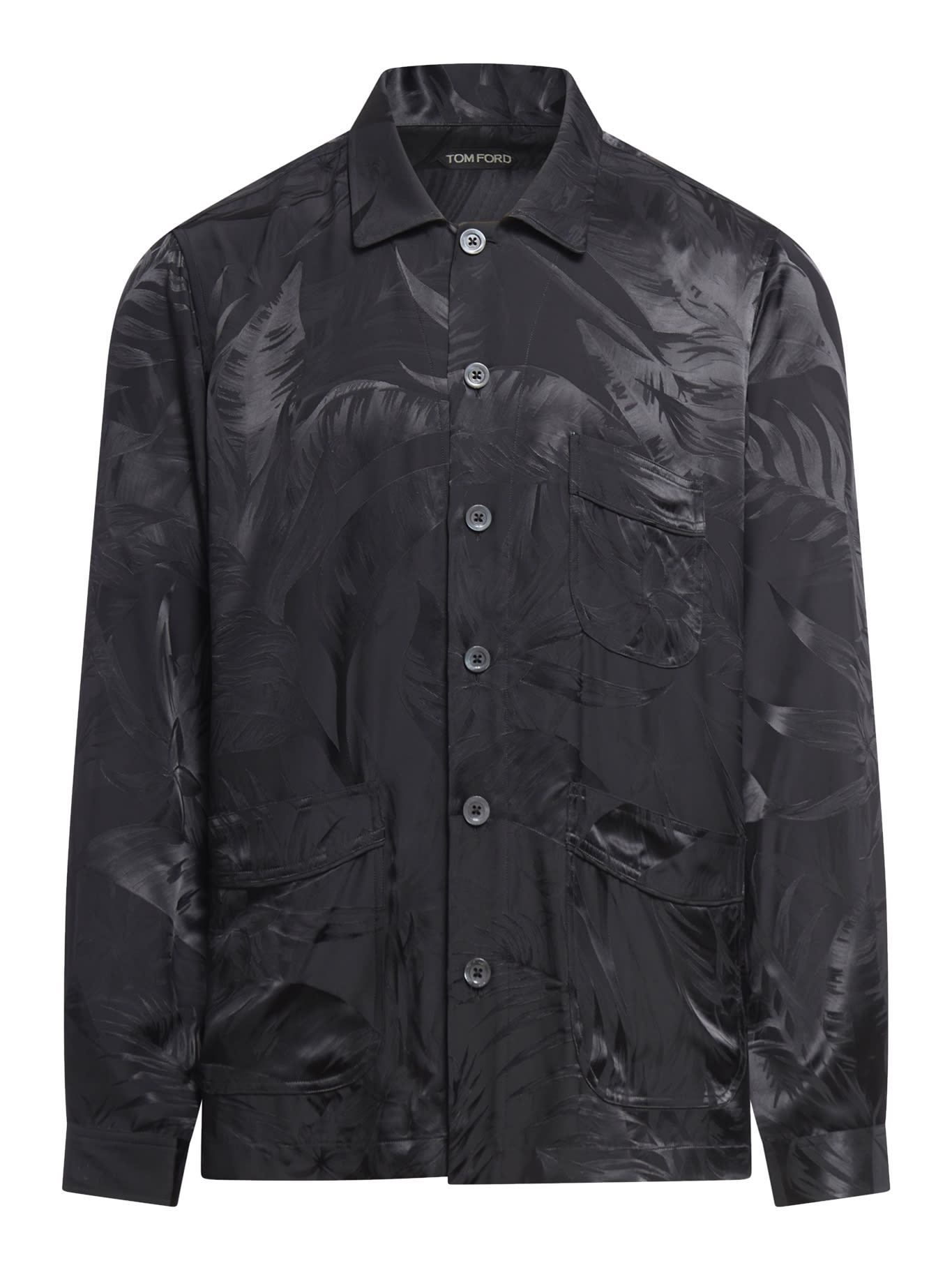 TOM FORD FLORAL VISCOSE JACQUARD OVERSHIRT