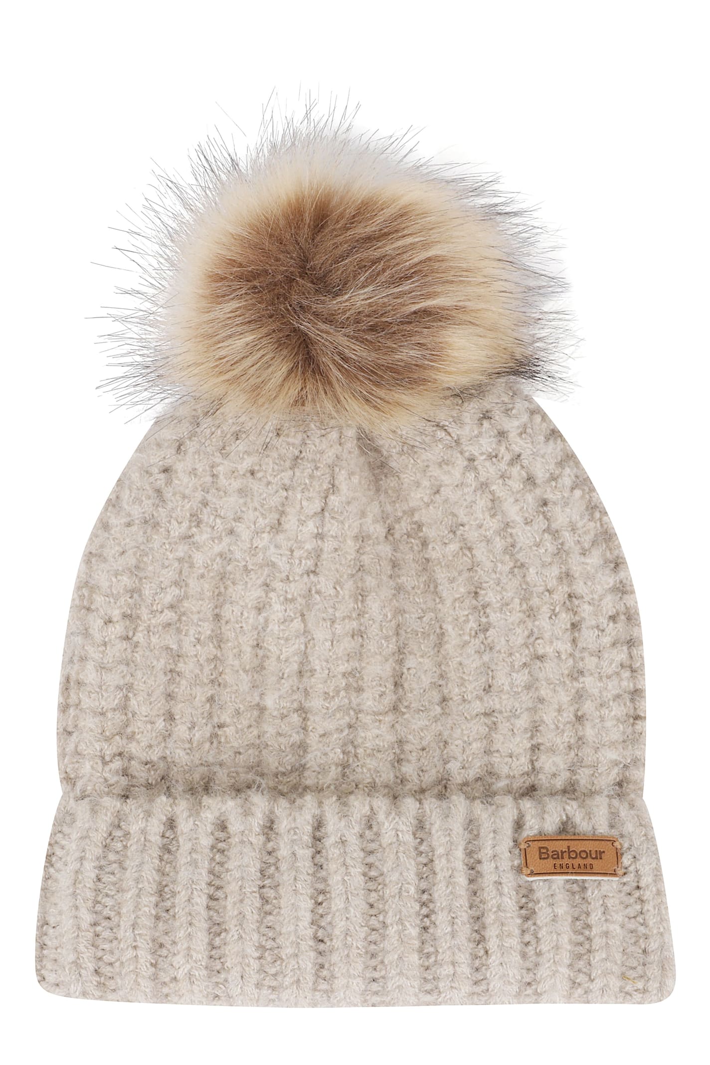 Barbour Pompom-detail Tartan-scarf Beanie Set In Multi