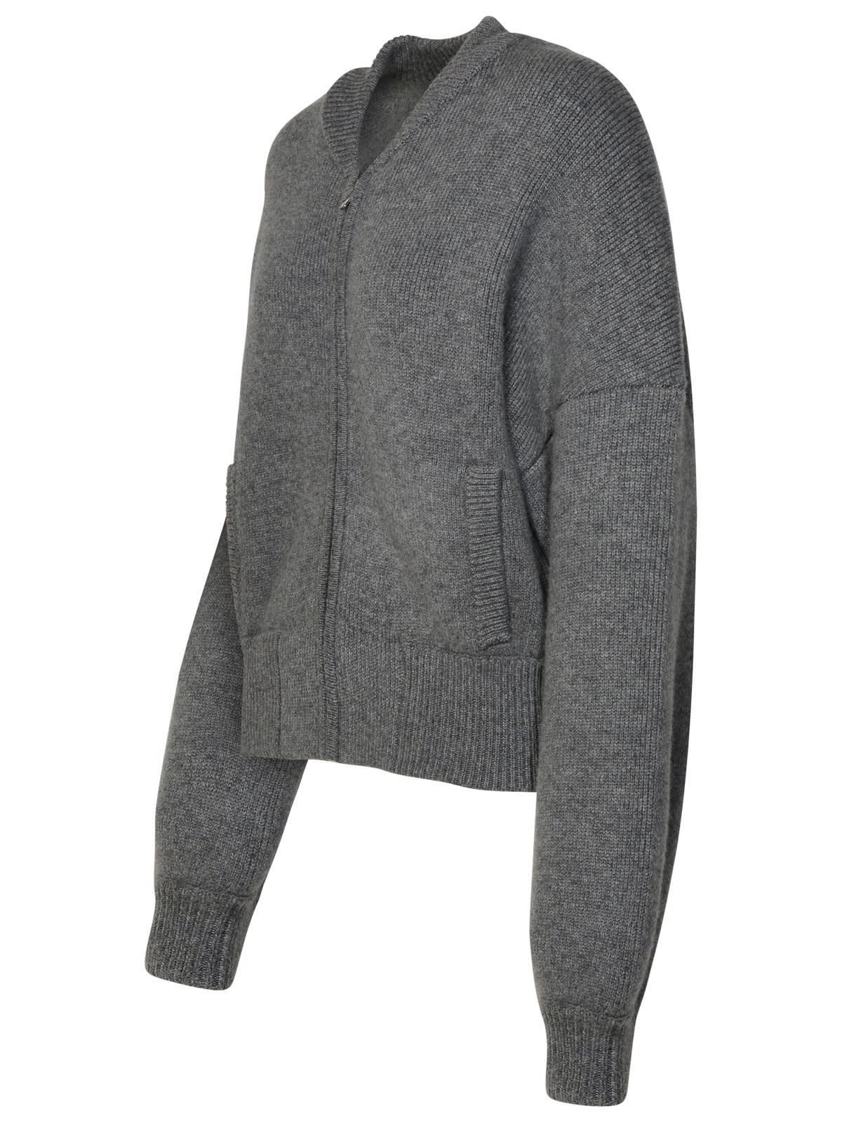 Shop Khaite Grey Cashmere Sweatshirt
