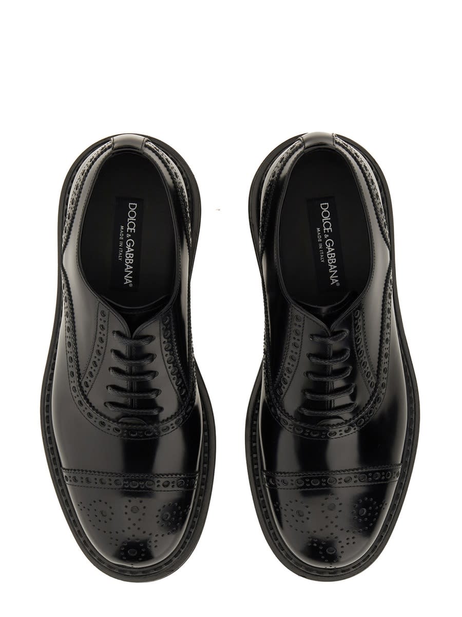 Shop Dolce & Gabbana Leather Derby. In Black