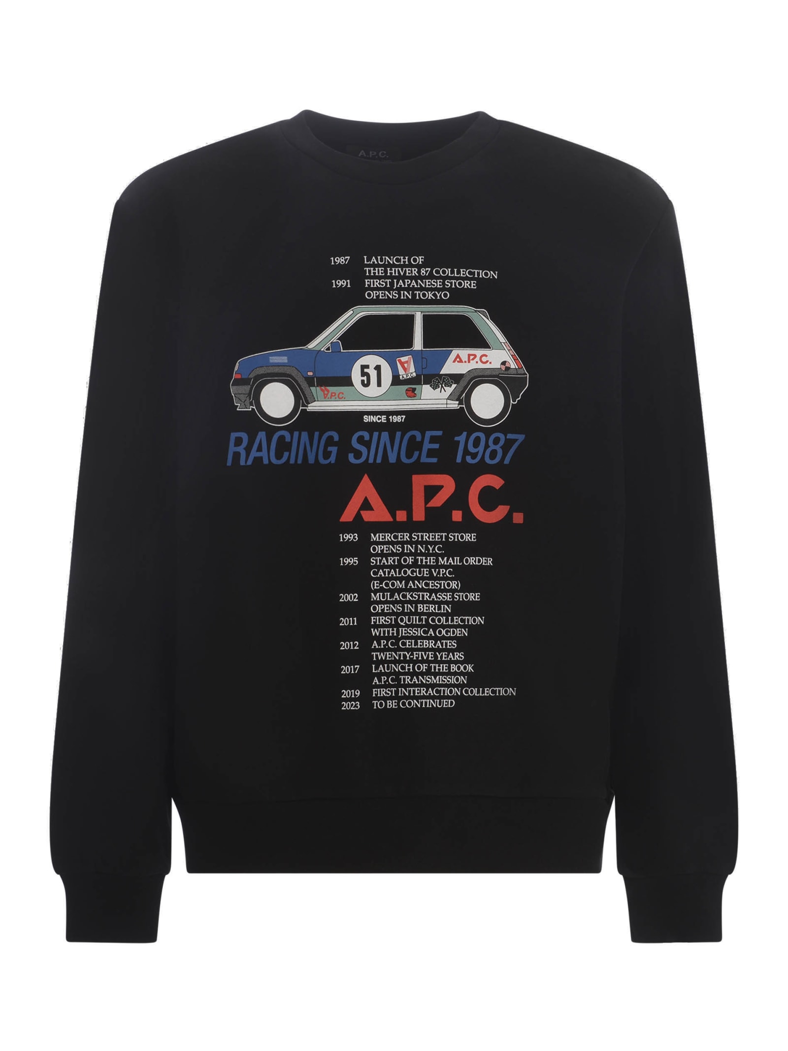 Shop Apc Sweatshirt A.p.c. Mack In Cotton In Black