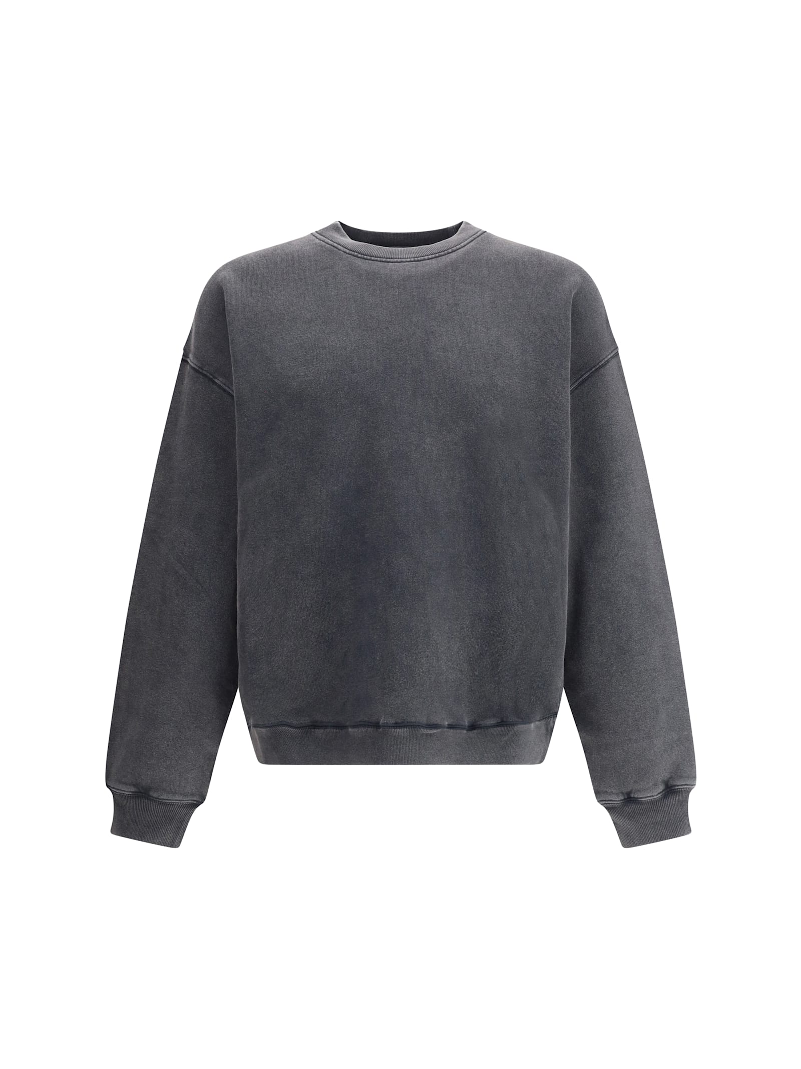 Axel Arigato Anthracite Grey Typo-embroidered Jersey Sweatshirt In Gray