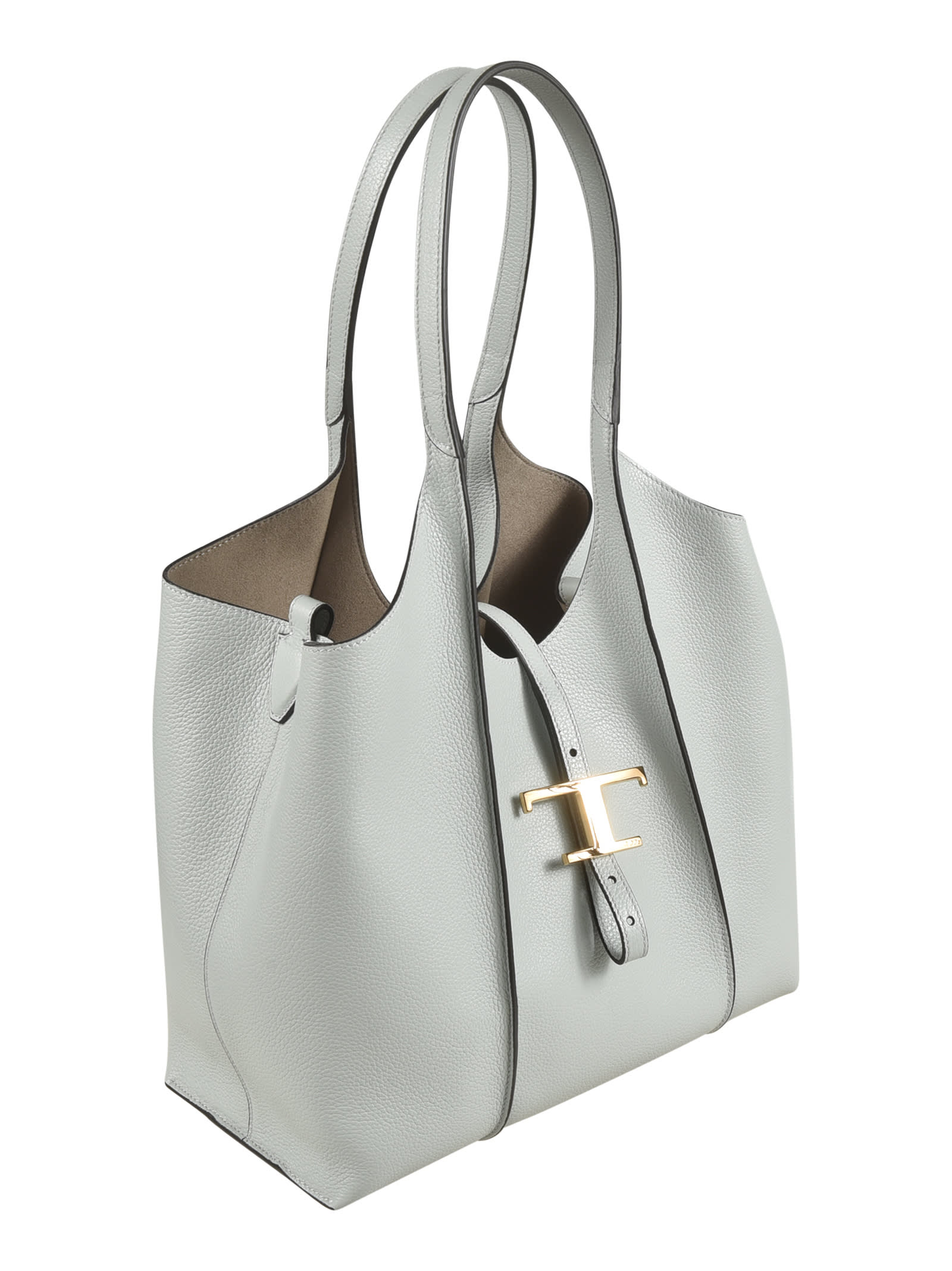 Tod's T Plaque Open Top Shopper Bag In B215