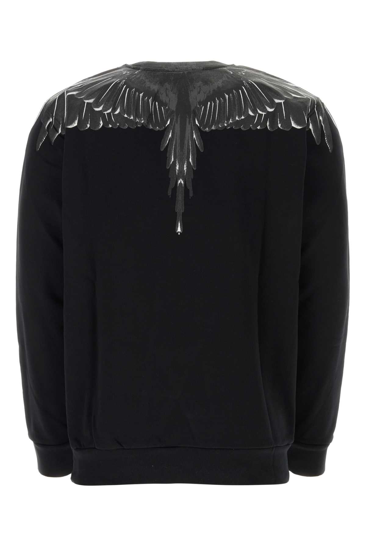 Marcelo Burlon County Of Milan Black Cotton Icon Wings Sweatshirt In 1010