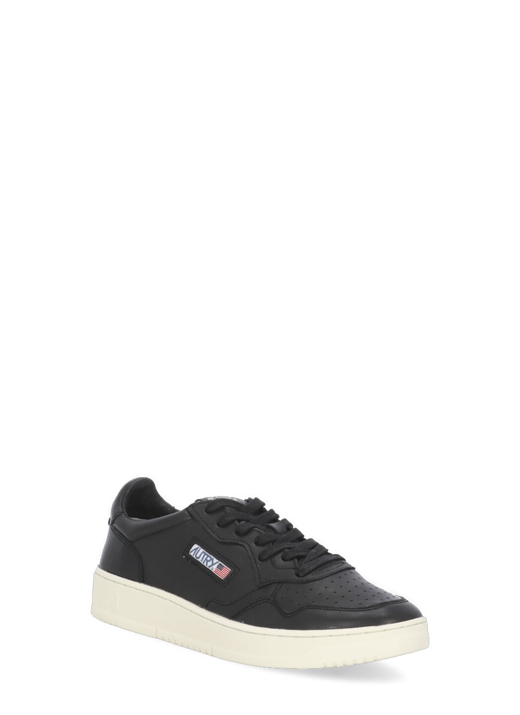 Shop Autry Medalist Leather Sneakers In Black