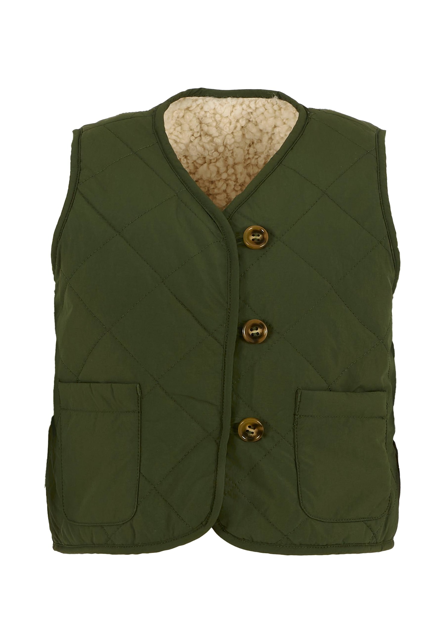 Molo Green Vest For Boy With Patch In Green
