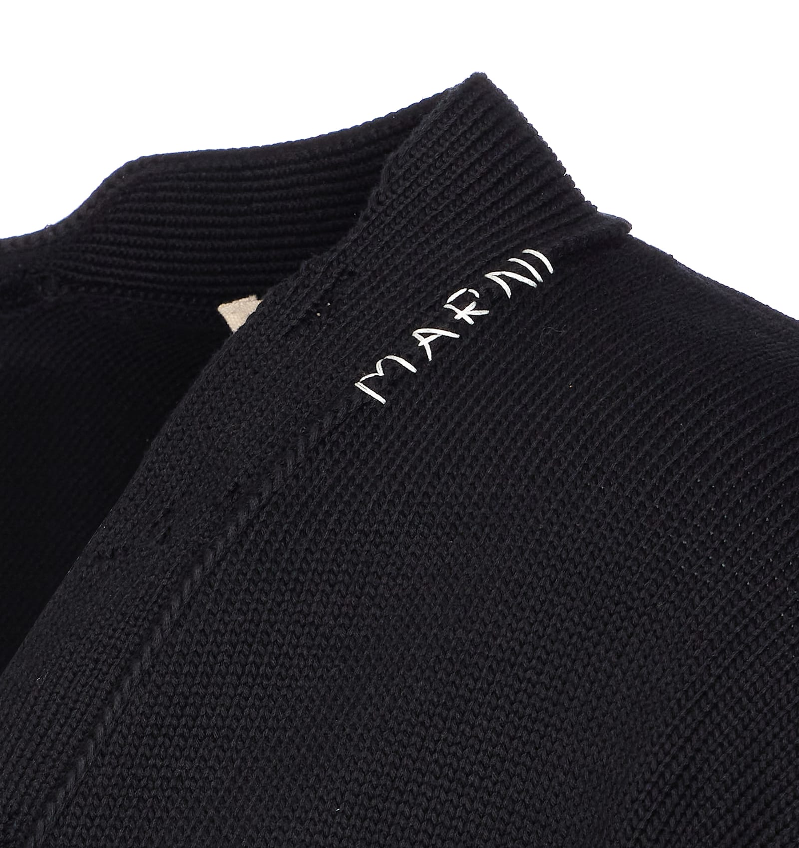 Marni Logo Cardigan In Black