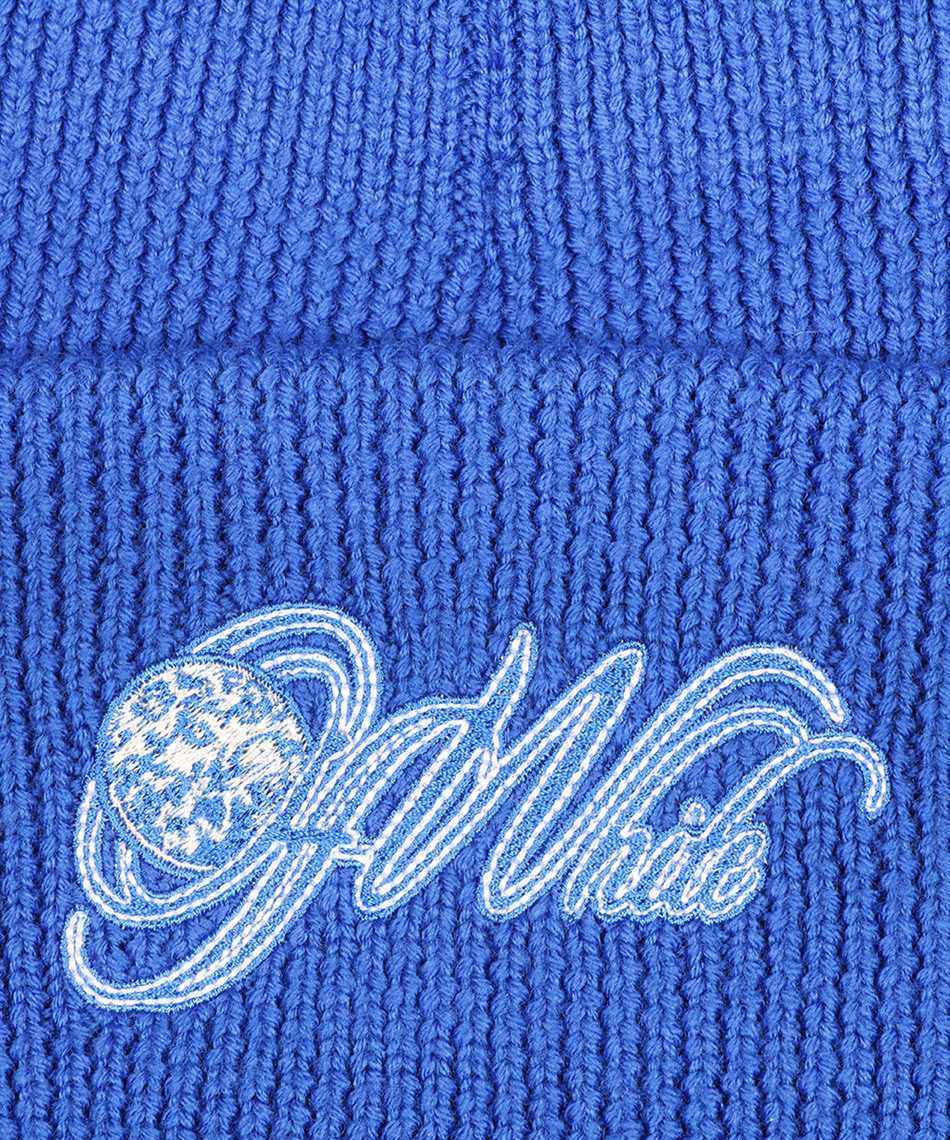 Off-white Embroidered Wool Beanie In Blue