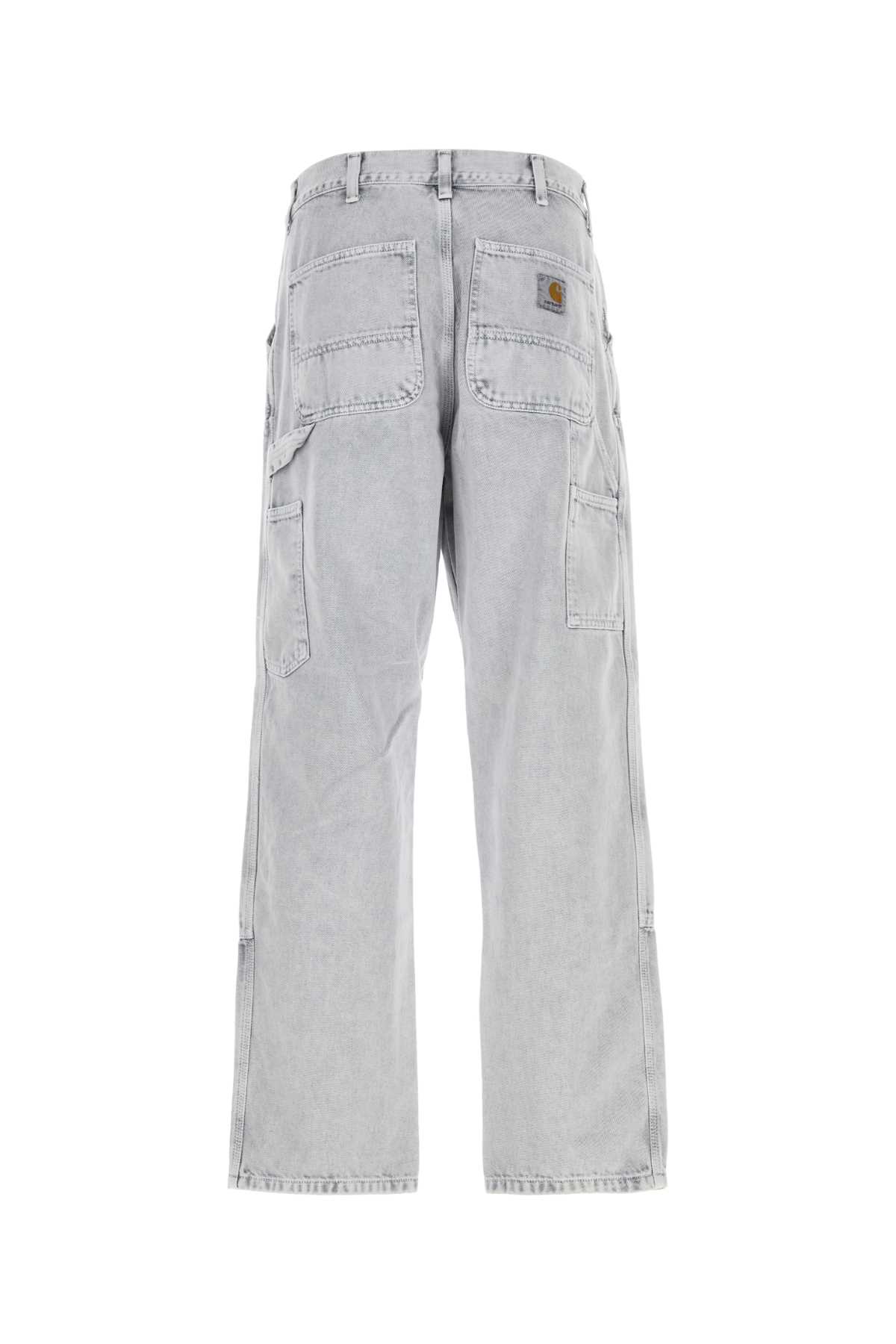 Carhartt Work In Progress Double Knee Organic Cotton Canvas Carpenter Pants In Black