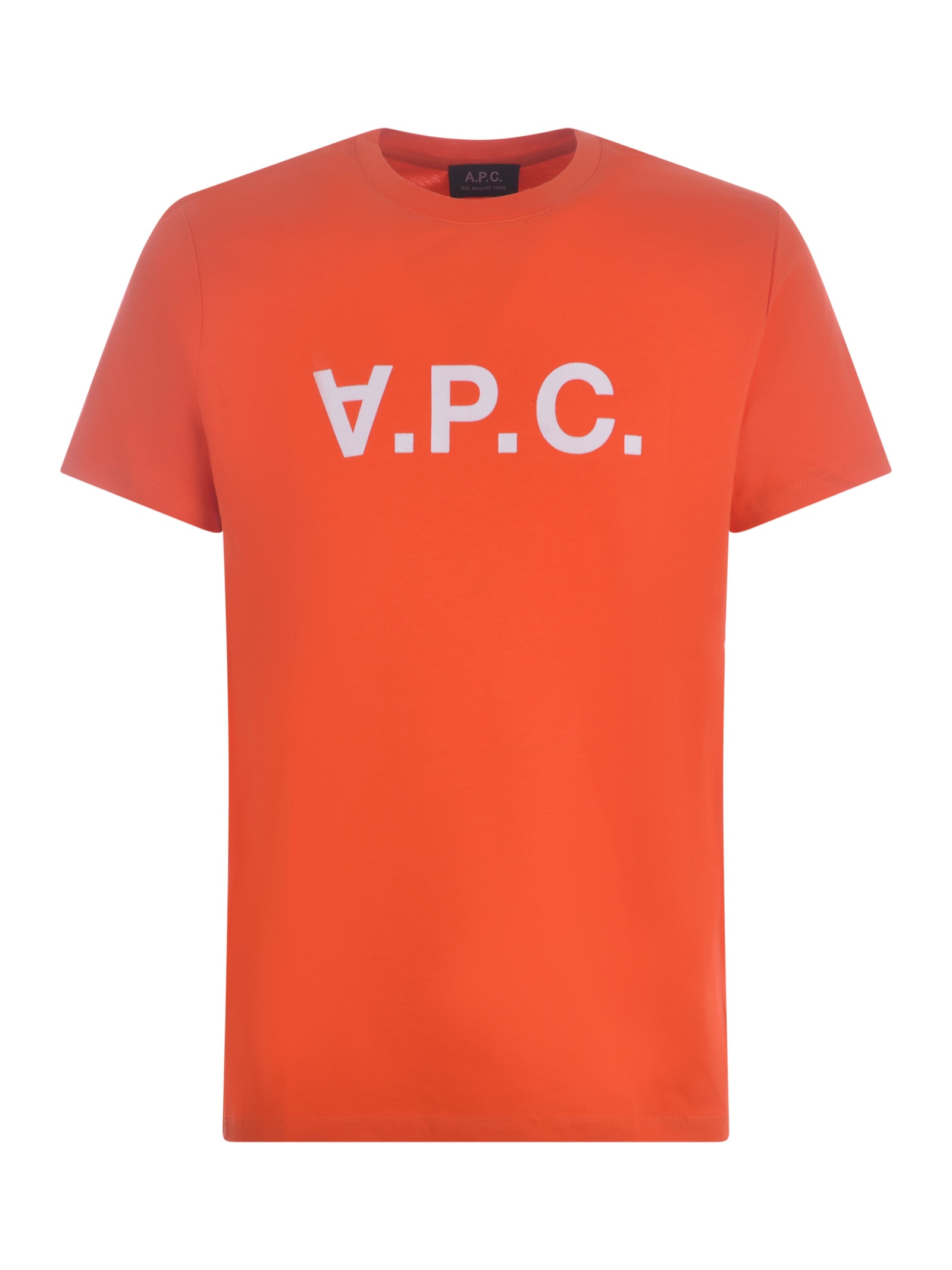 Shop Apc T-shirt A.p.c. In Cotton In Arancione