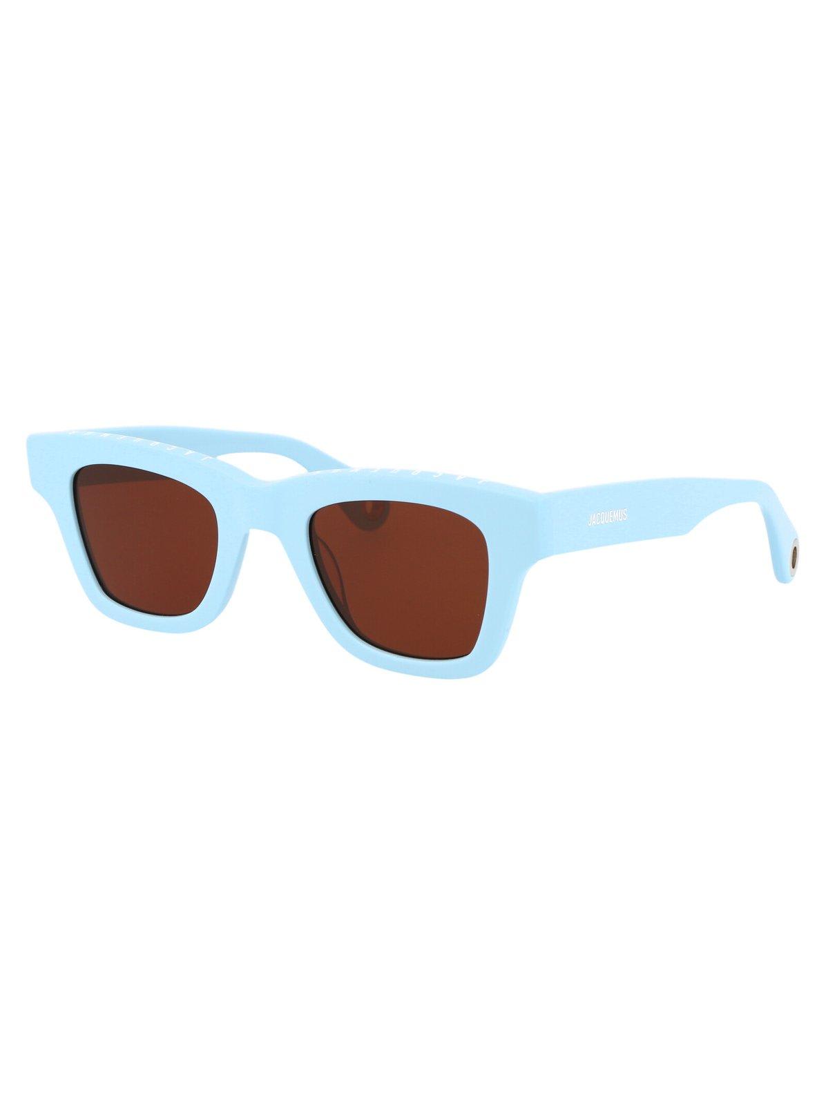 Shop Jacquemus Les Lunettes Nocio Square Frame Sunglasses In Blue